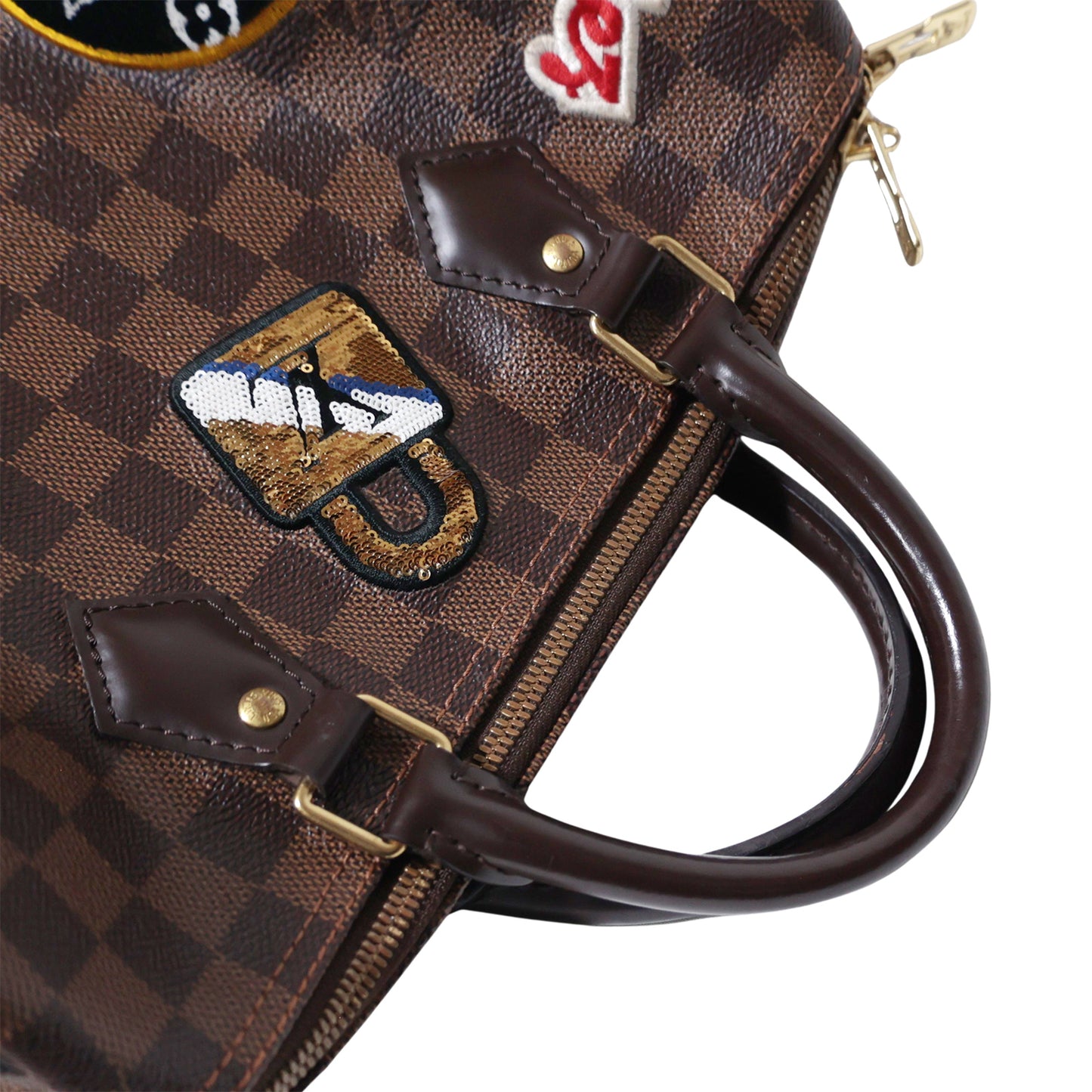 LOUIS VUITTON ルイ・ヴィトン スピーディー バンドリエール30 ダミエ LVストーリーズパッチーズ N40060 2way ショルダー ブラウン レディース ハンドバッグ
LV