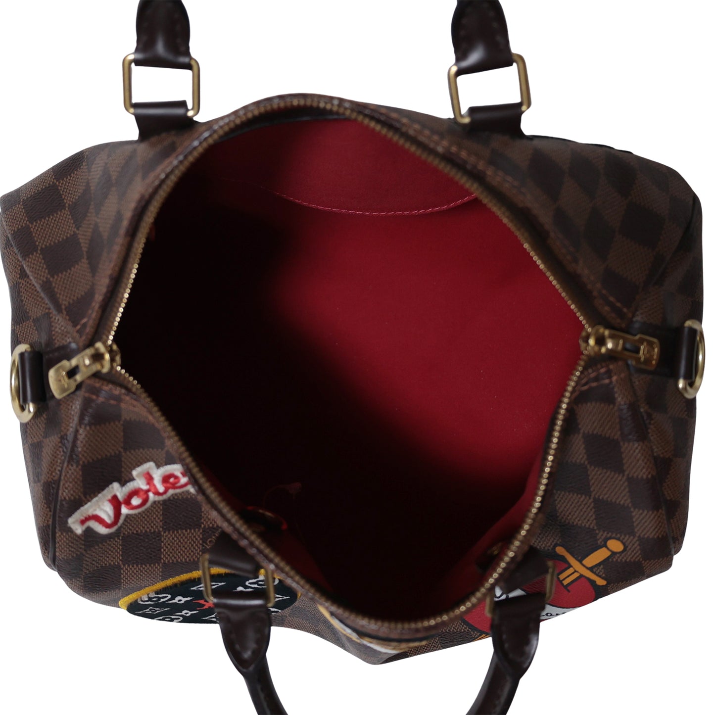 LOUIS VUITTON ルイ・ヴィトン スピーディー バンドリエール30 ダミエ LVストーリーズパッチーズ N40060 2way ショルダー ブラウン レディース ハンドバッグ
LV