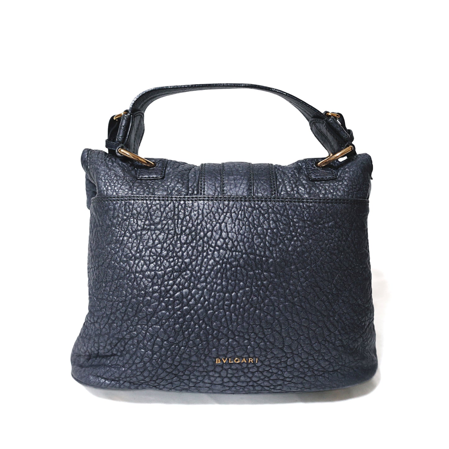 BVLGARI ブルガリ レオーニ メタリック ダークグレー 2way ハンドバッグ グレー レディース ショルダーバッグ