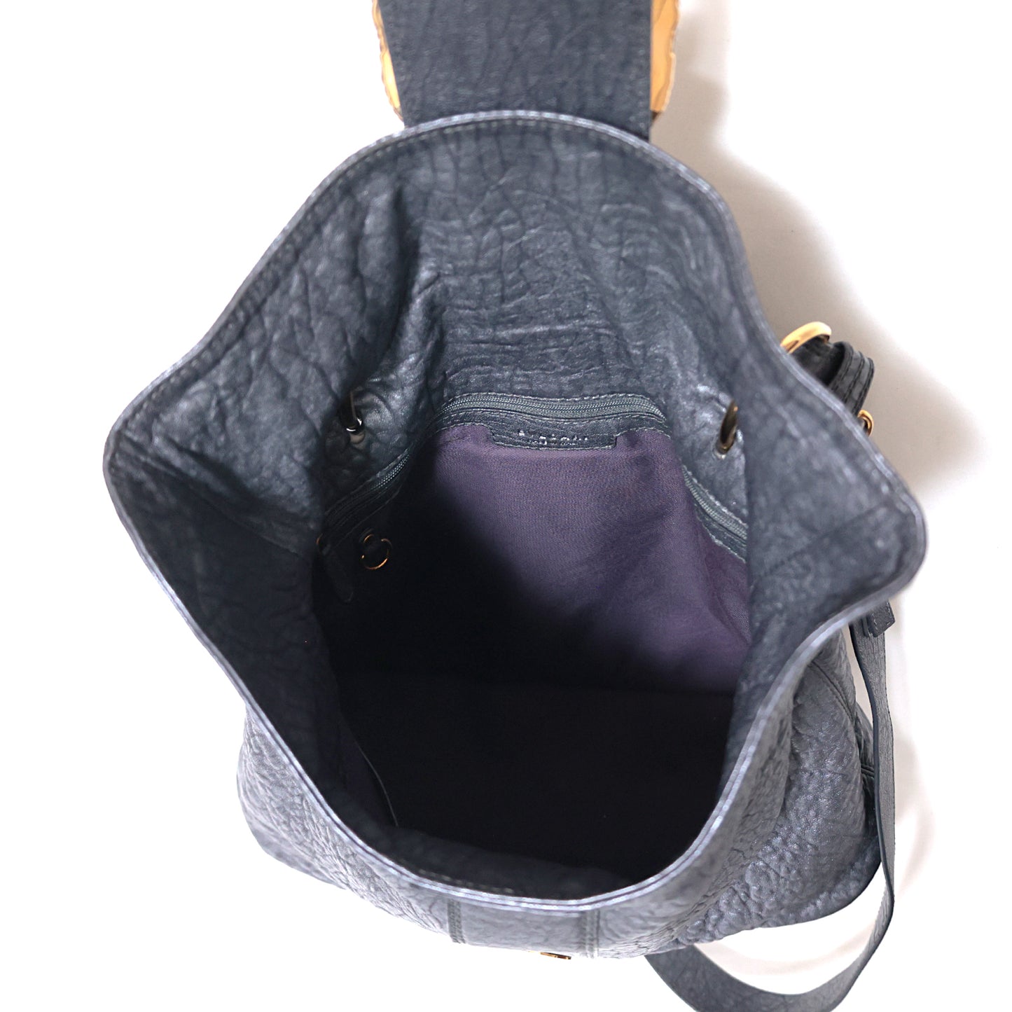 BVLGARI ブルガリ レオーニ メタリック ダークグレー 2way ハンドバッグ グレー レディース ショルダーバッグ