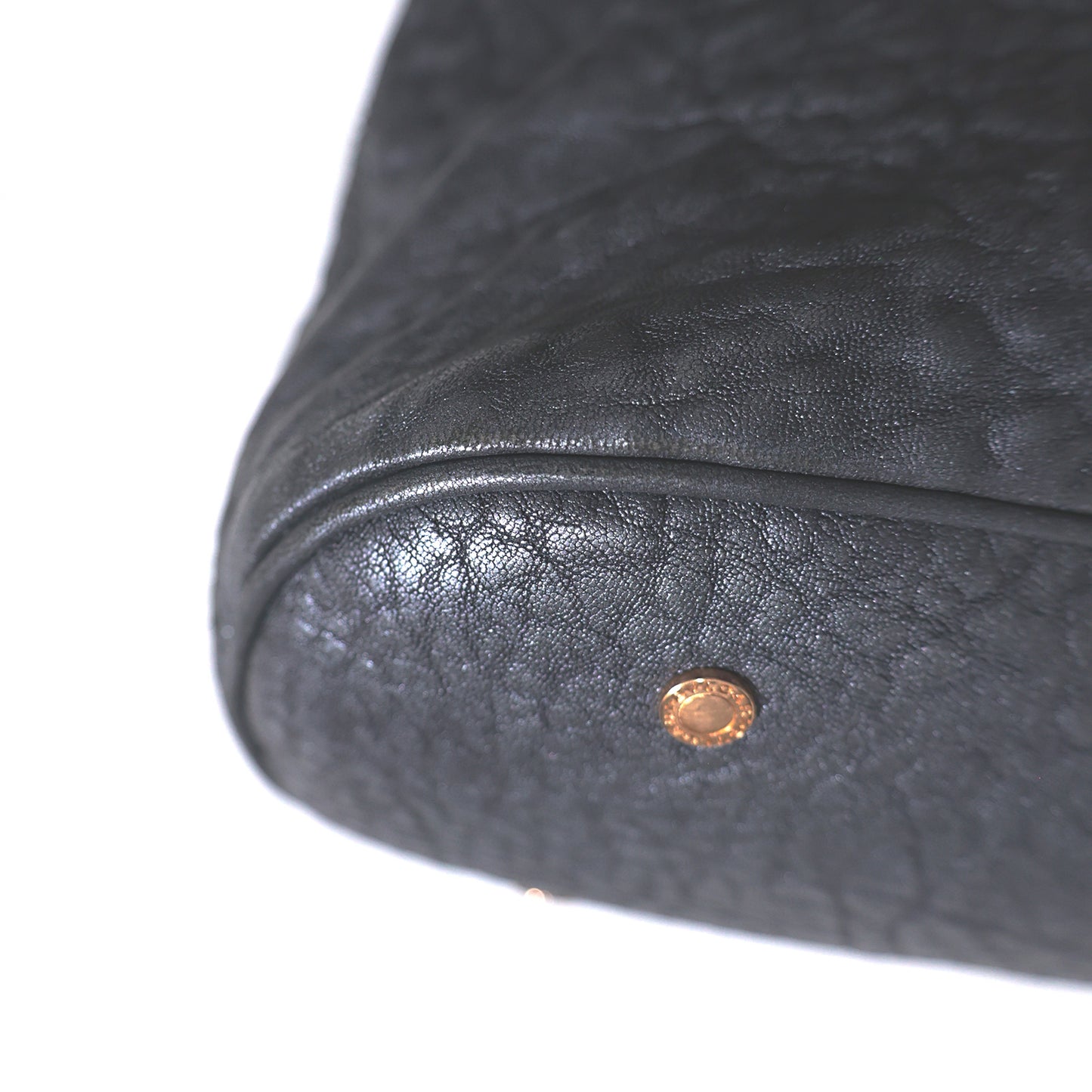 BVLGARI ブルガリ レオーニ メタリック ダークグレー 2way ハンドバッグ グレー レディース ショルダーバッグ