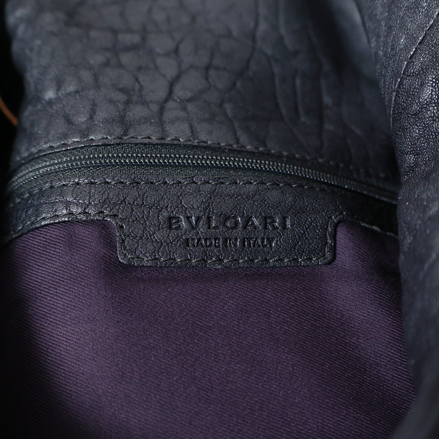 BVLGARI ブルガリ レオーニ メタリック ダークグレー 2way ハンドバッグ グレー レディース ショルダーバッグ