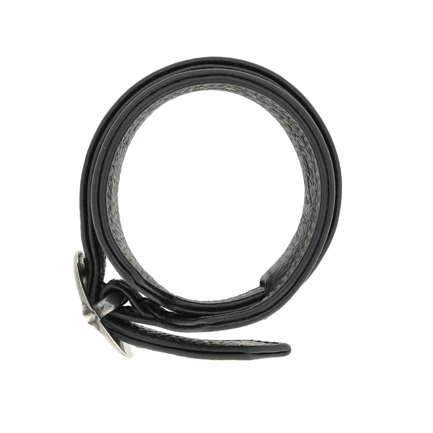 CHROME HEARTS クロムハーツ ロックンロール タイニー レザー ブラック メンズ ブレスレット