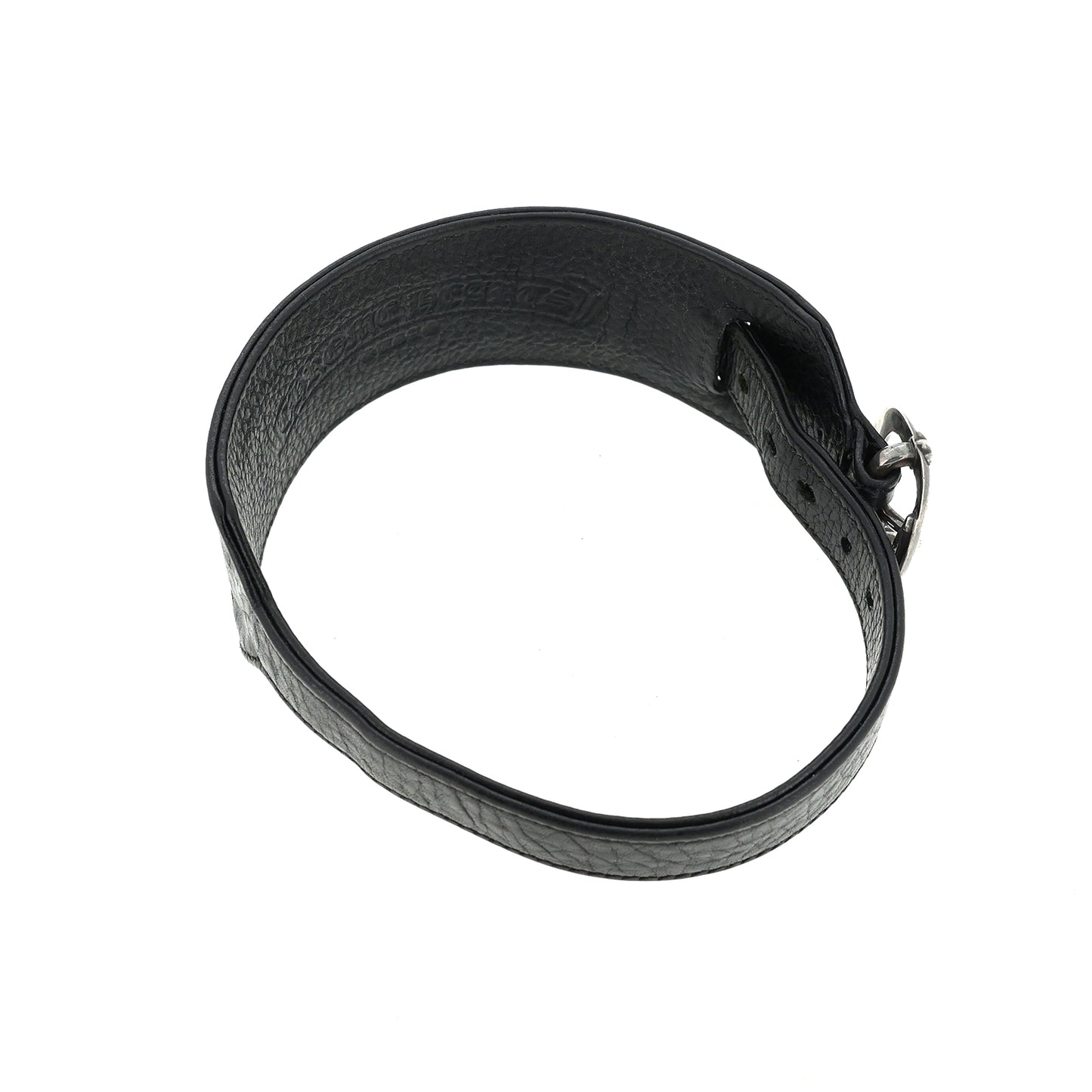 CHROME HEARTS クロムハーツ ロックンロール タイニー レザー ブラック メンズ ブレスレット