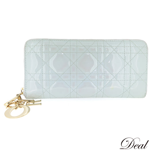 DIOR ディオール カナージュ 33-MA-0253 ブルー レディース 長財布