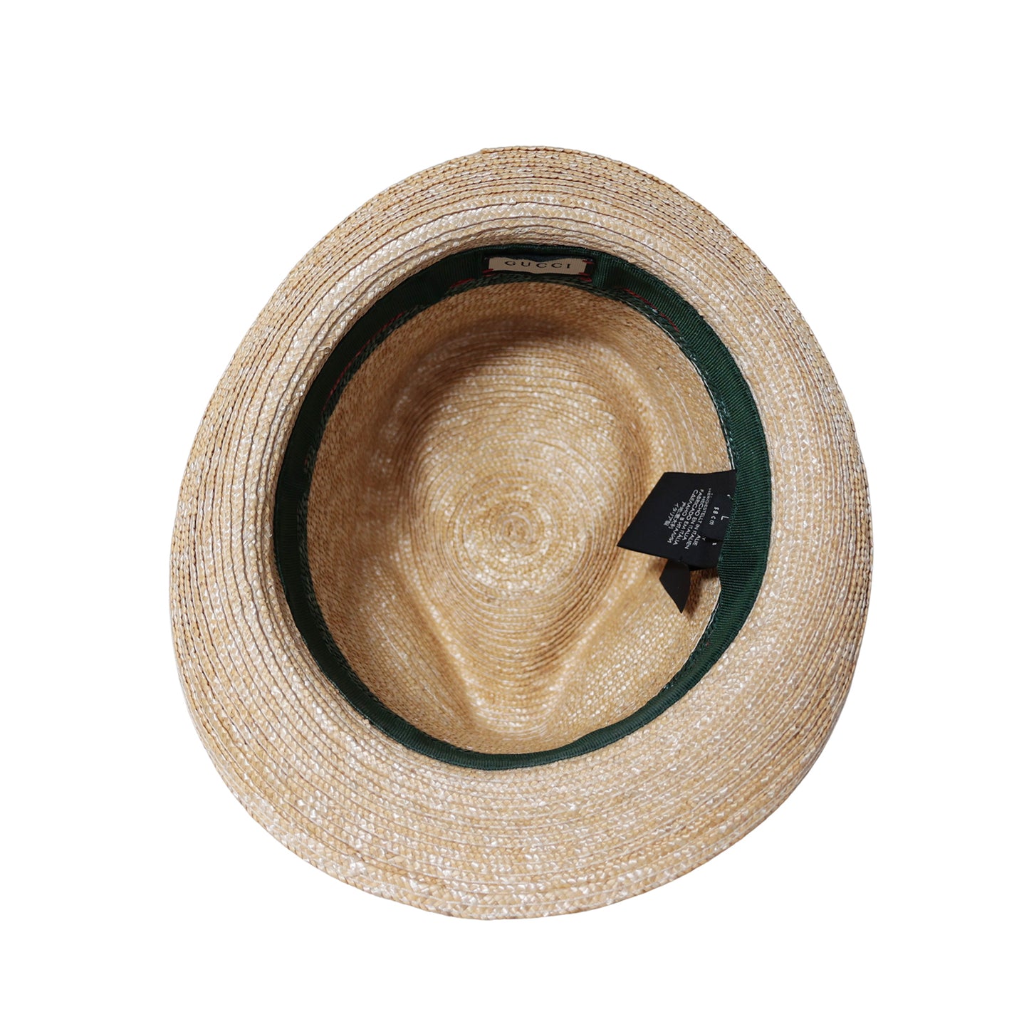 SALE GUCCI グッチ シェリーライン ストローハット 麦わら帽子 Lサイズ ユニセックス ベージュ メンズ 帽子