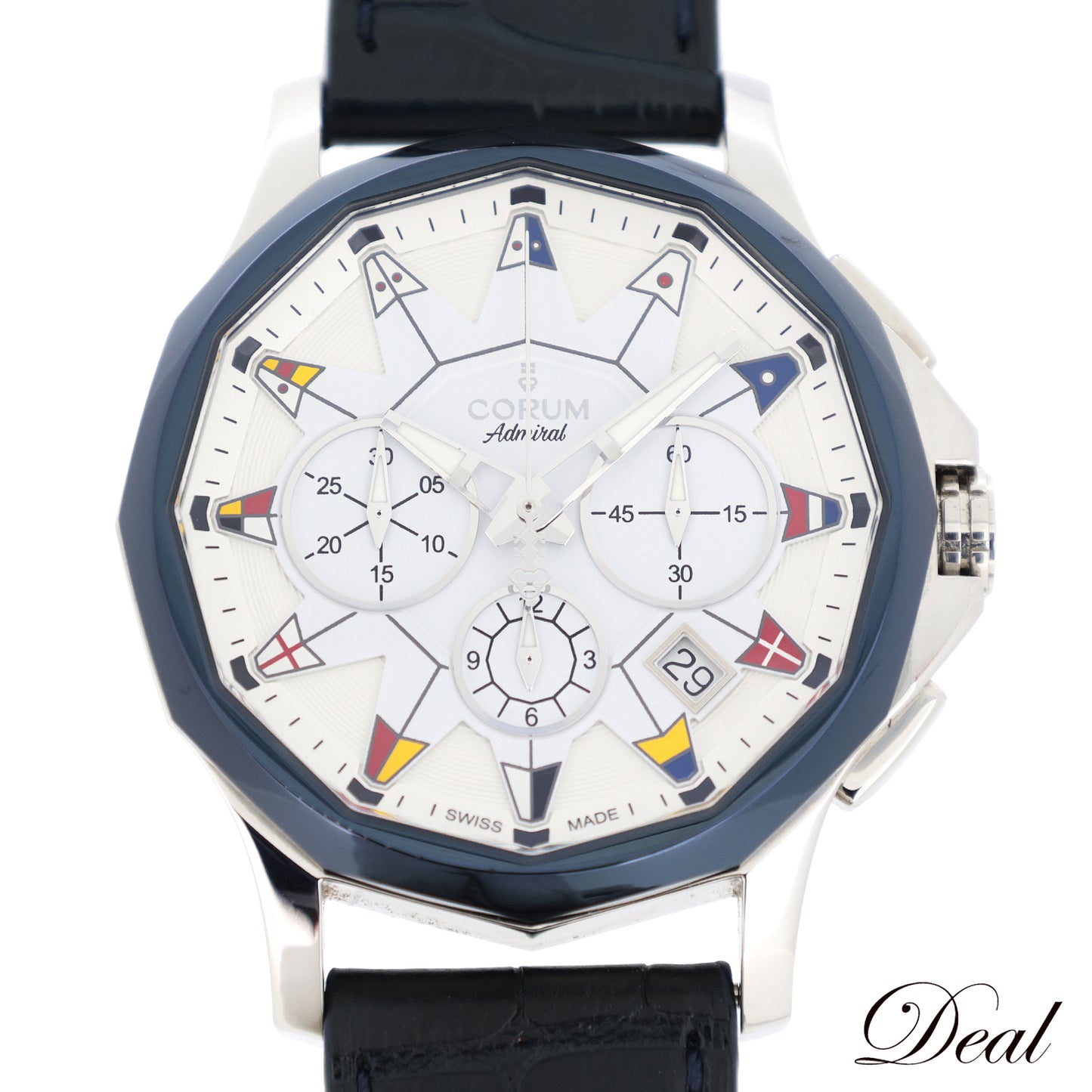 CORUM コルム アドミラルズカップ レジェンド42 クロノグラフ デイト 01.0096 メンズ 腕時計