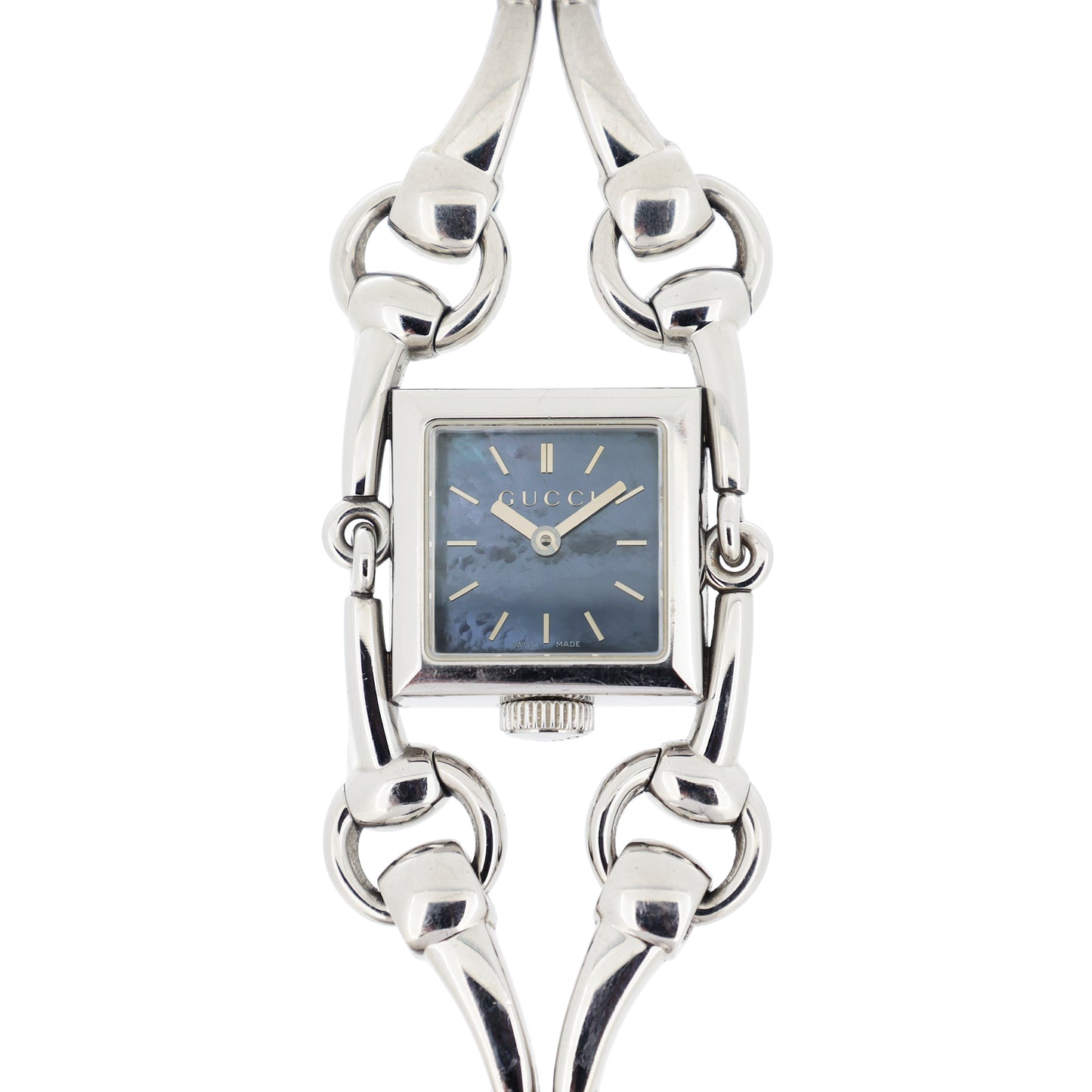 GUCCI グッチ シニョーリア 116.5 ブルーシェル文字盤 ブレス バンブー レディース 腕時計