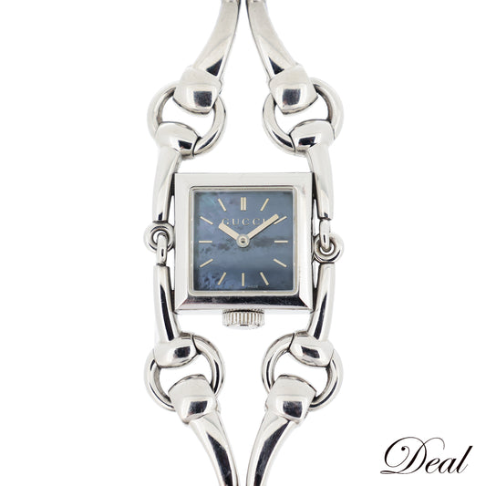 GUCCI グッチ シニョーリア 116.5 ブルーシェル文字盤 ブレス バンブー レディース 腕時計