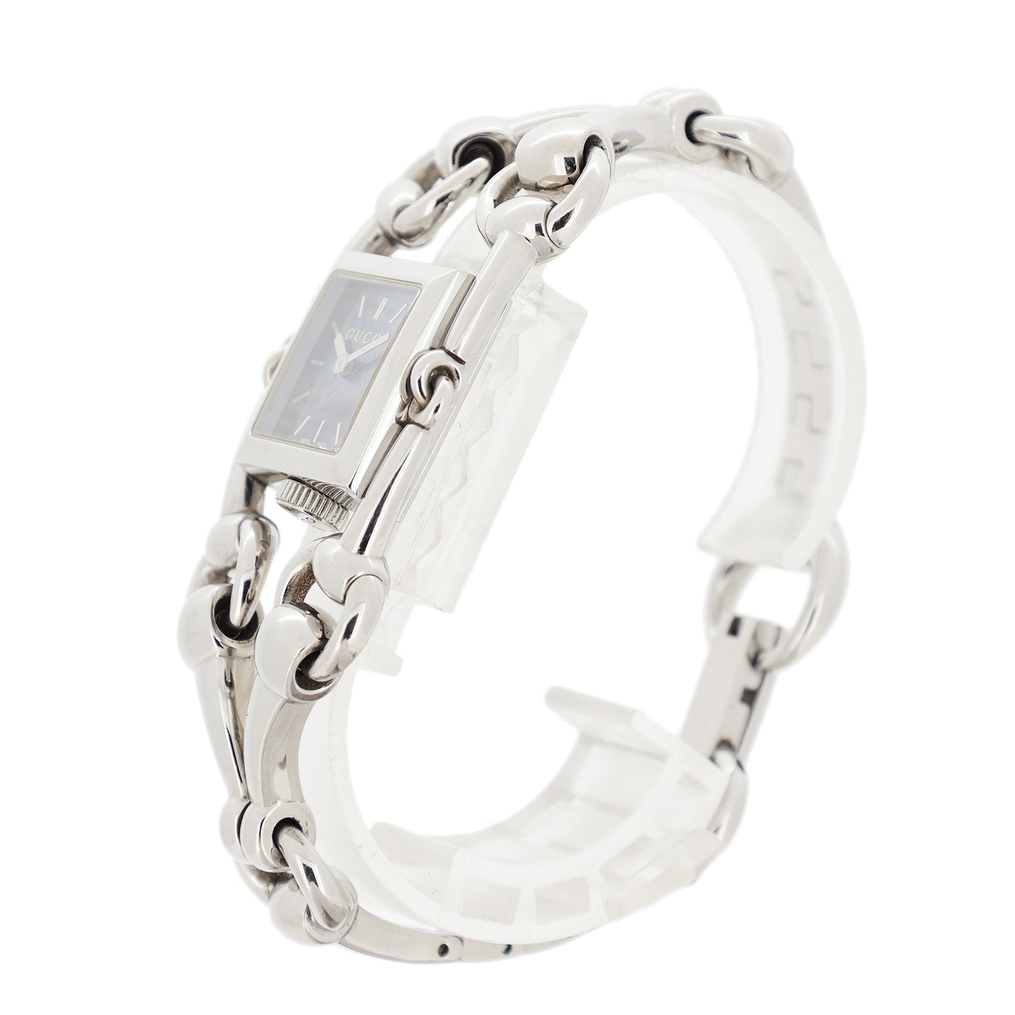 GUCCI グッチ シニョーリア 116.5 ブルーシェル文字盤 ブレス バンブー レディース 腕時計