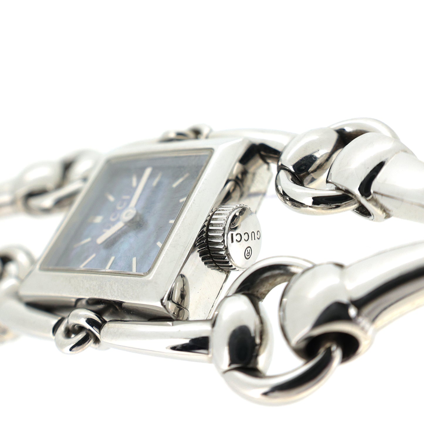 GUCCI グッチ シニョーリア 116.5 ブルーシェル文字盤 ブレス バンブー レディース 腕時計