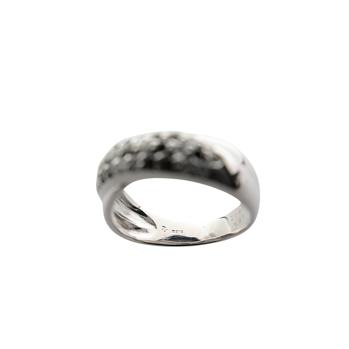 Ponte Vecchio ポンテヴェキオ K18WG ブラックダイヤ ダイヤ シルバー レディース リング 指輪