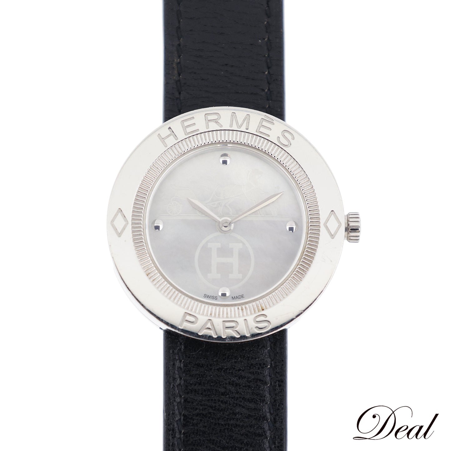 HERMES エルメス パスパス シェル クォーツ PP1.410 ボーイズ レディース 腕時計