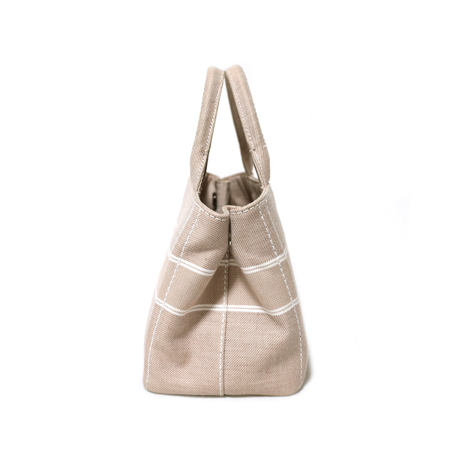 miumiu ミュウミュウ ロゴ デニム スモール 5BA219 ベージュ レディース トートバッグ