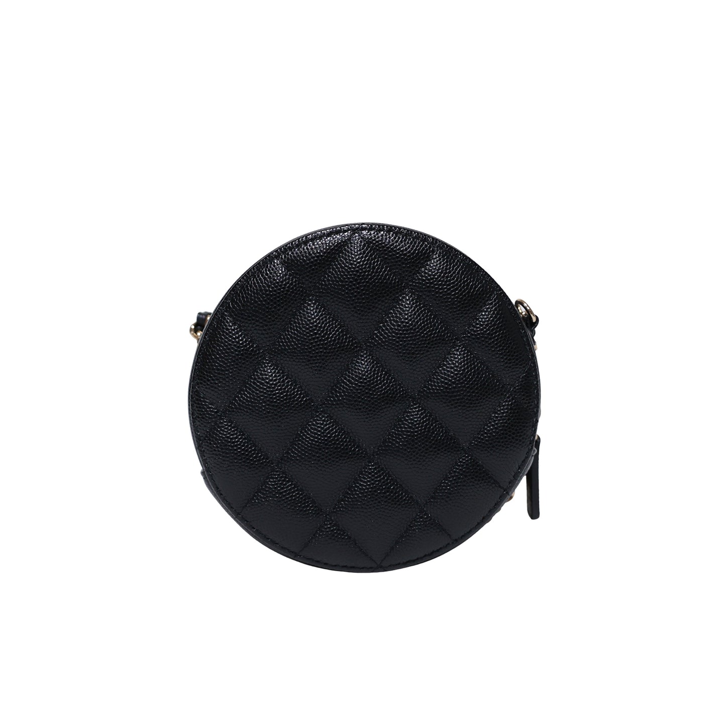 CHANEL シャネル マトラッセ ラウンド ミニ チェーン キャビアスキン ブラック レディース ショルダーバッグ