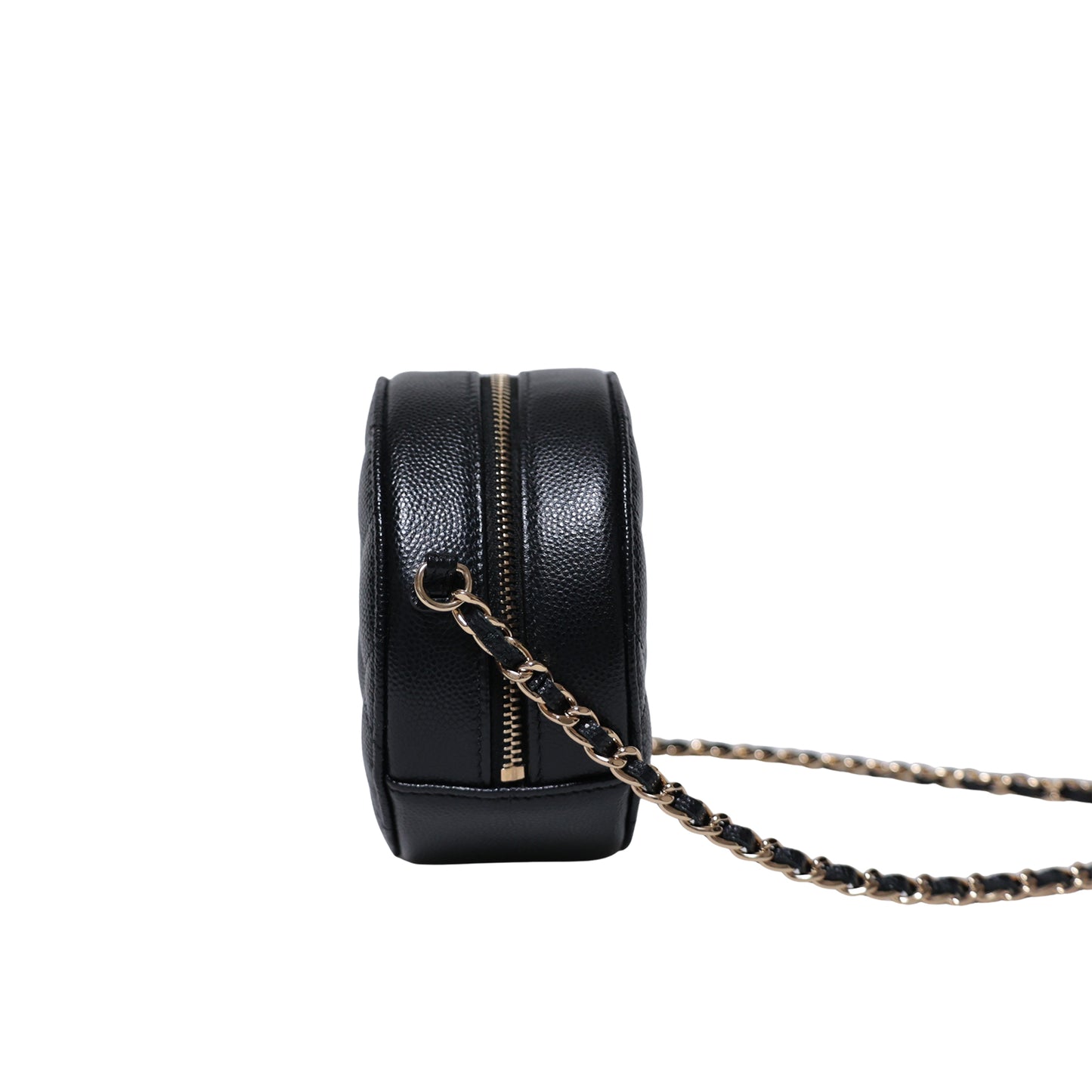 CHANEL シャネル マトラッセ ラウンド ミニ チェーン キャビアスキン ブラック レディース ショルダーバッグ