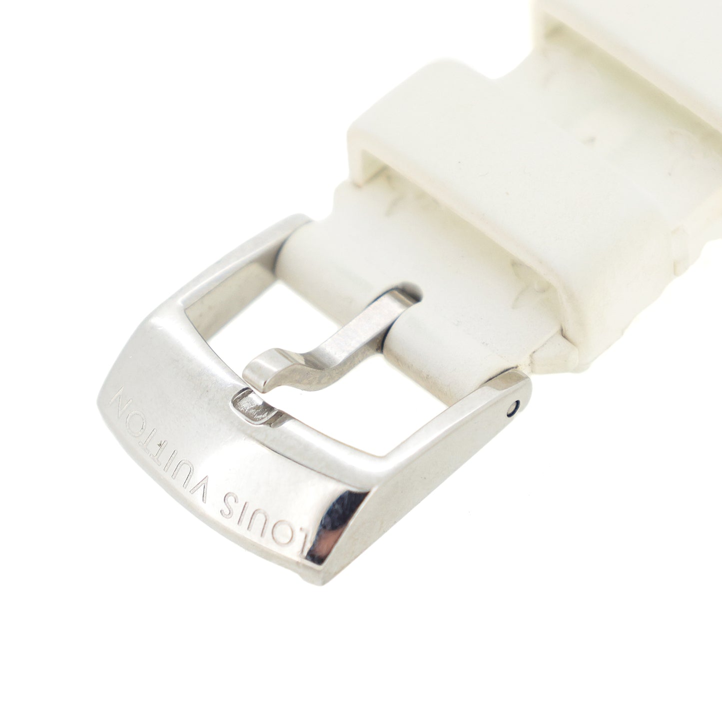 LOUIS VUITTON ルイ・ヴィトン 純正 ラバーベルト タンブール SSサイズ 尾錠付き ホワイト レディース 時計ベルト
LV