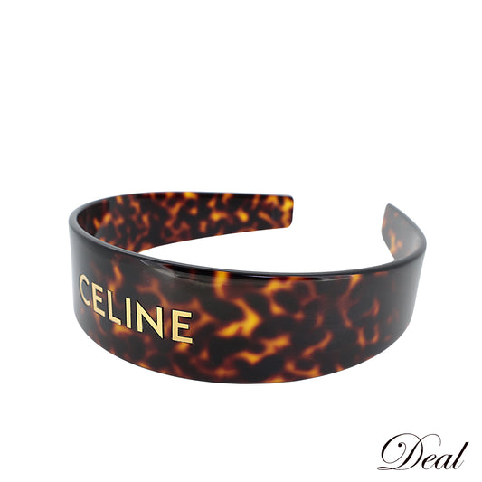 CELINE セリーヌ ロゴ ヘッドバンド 46Y376CEA.19AG ブラウン レディース カチューシャ
