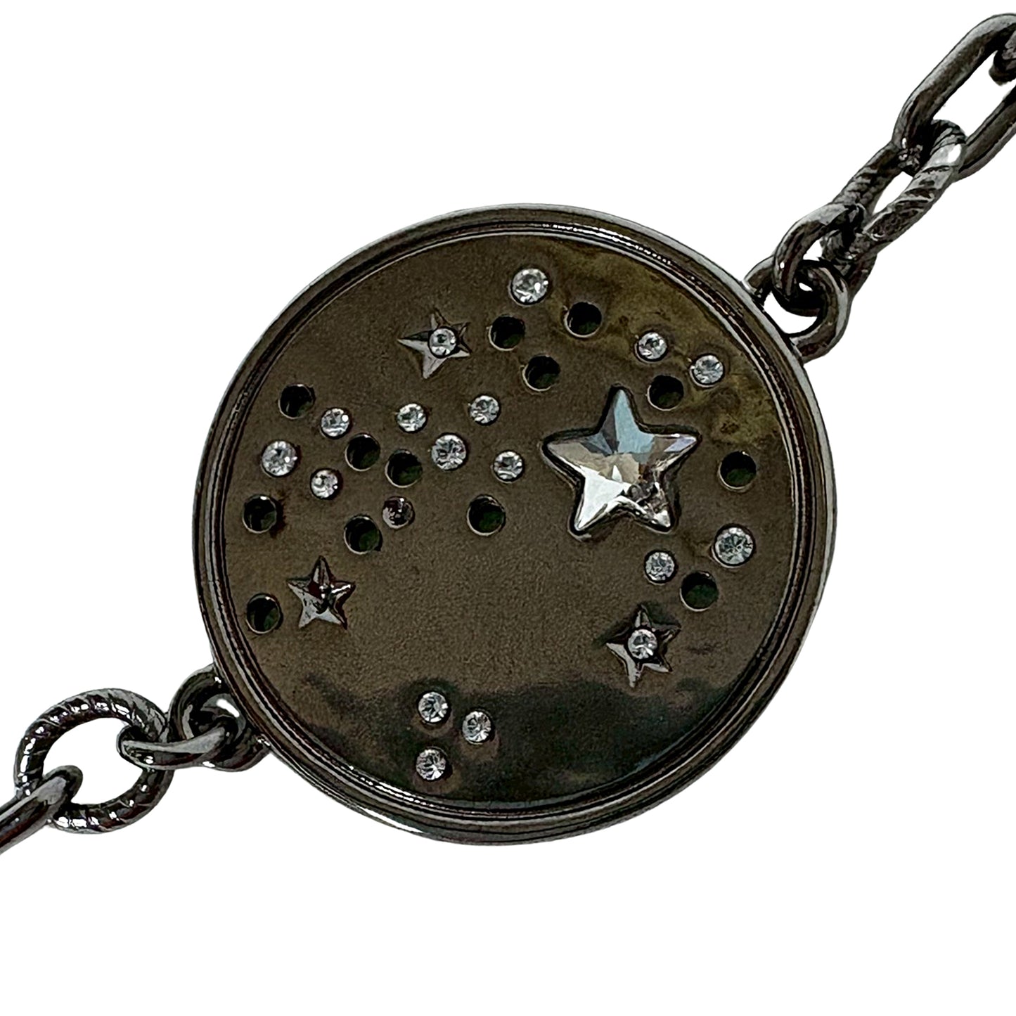 CHANEL シャネル ココマーク スター メダル ストラス B24 K ロング グレー レディース ネックレス