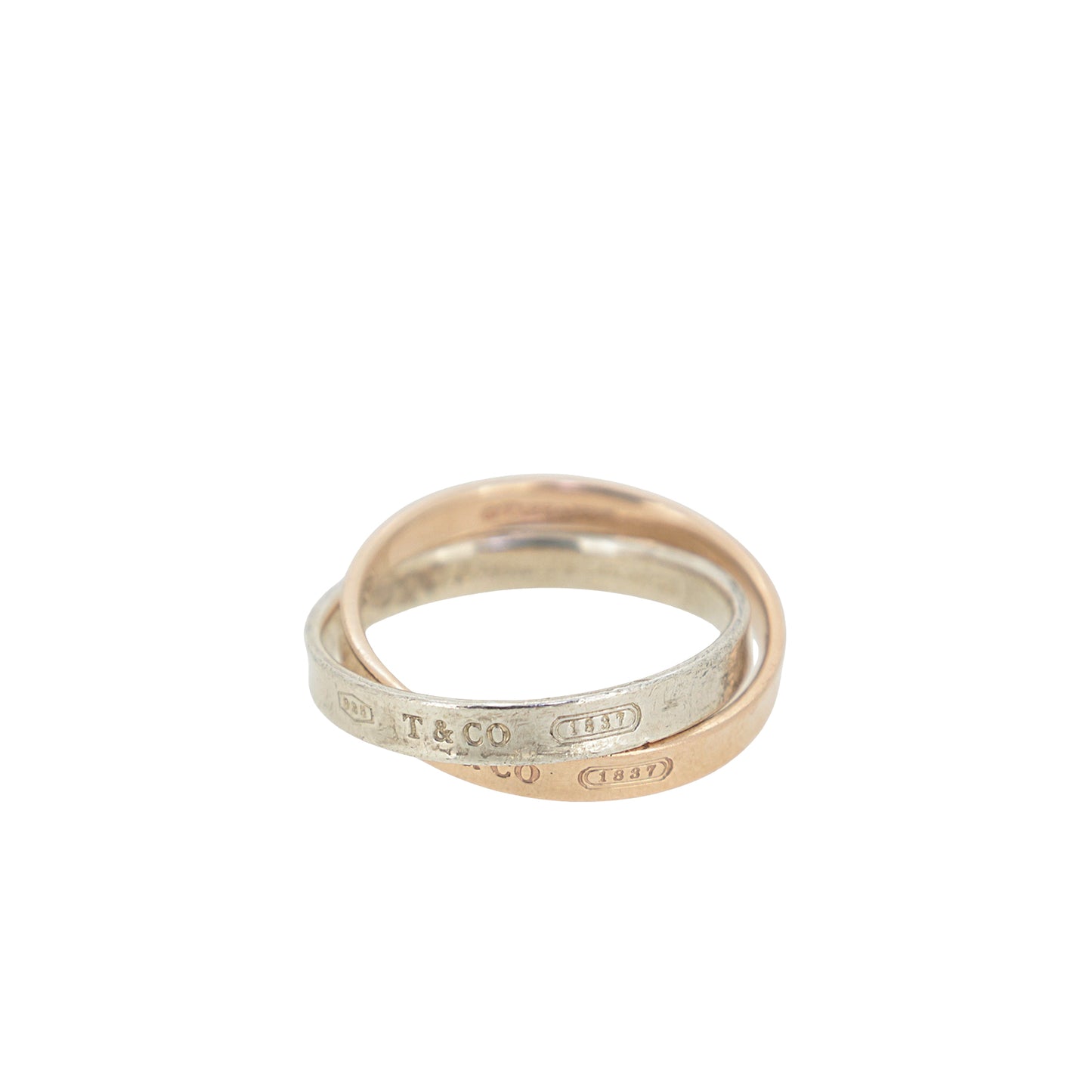 TIFFANY&Co. ティファニー 1837 インターロッキング サークル SV925 メタル シルバー メンズ リング 指輪