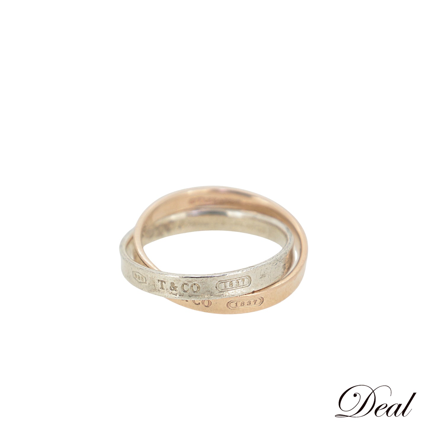 TIFFANY&Co. ティファニー 1837 インターロッキング サークル SV925 メタル シルバー メンズ リング 指輪