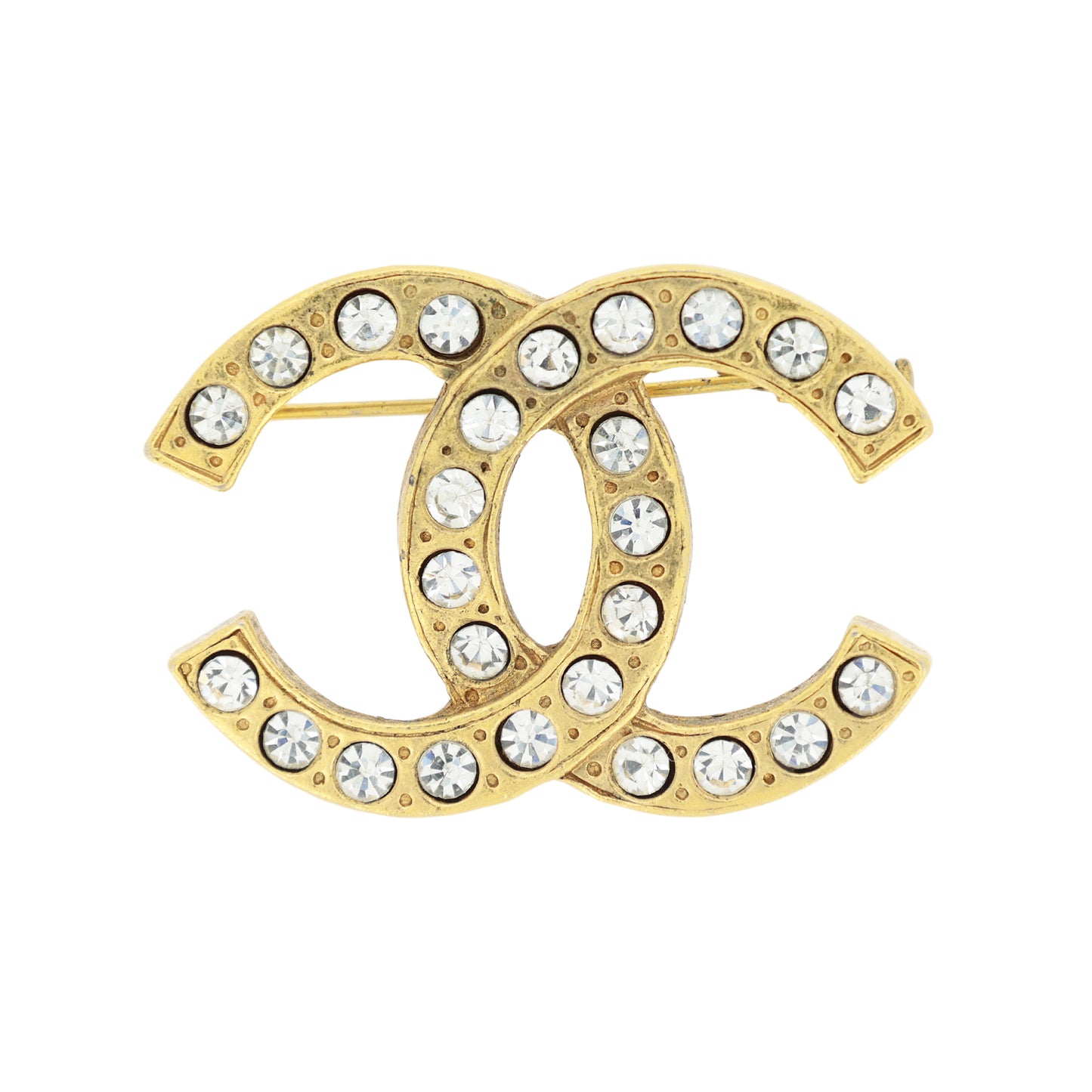 CHANEL シャネル ココマーク　ラインストーン ゴールド レディース ブローチ