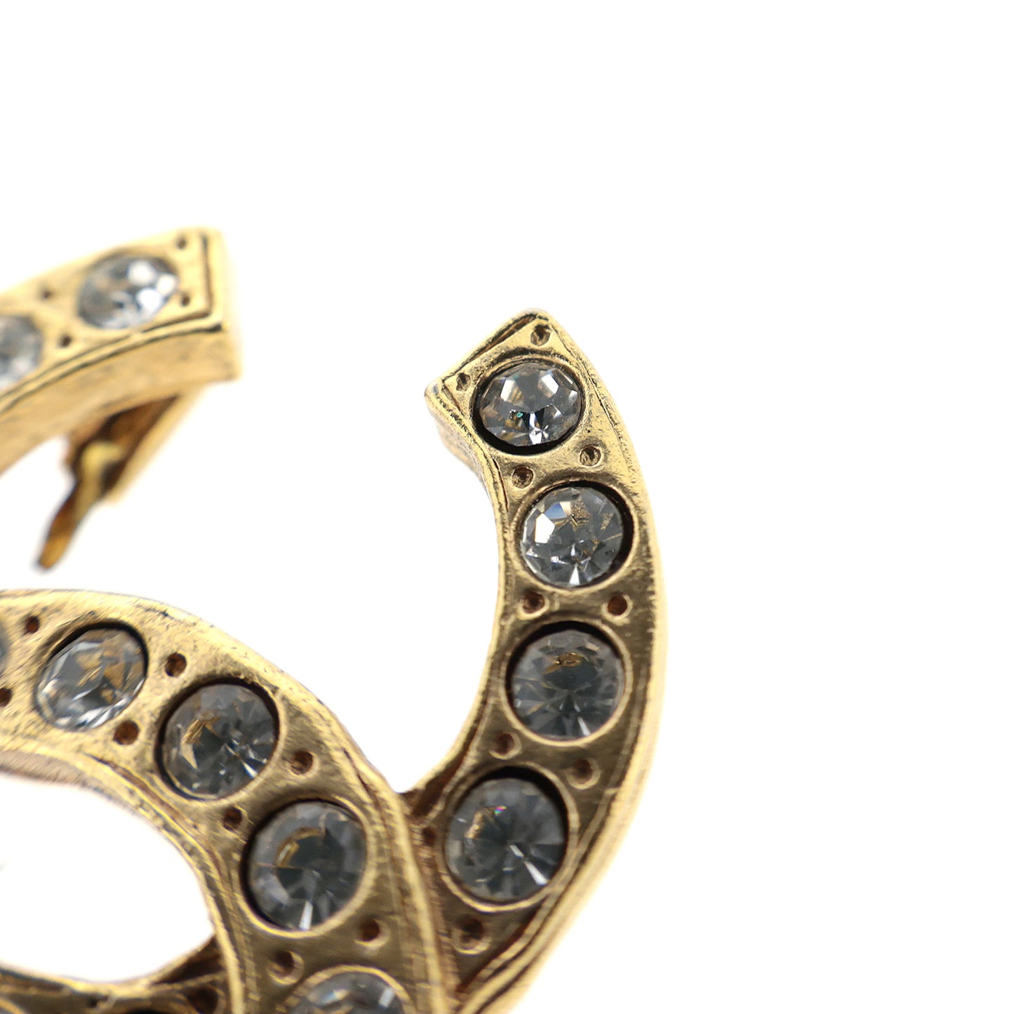 CHANEL シャネル ココマーク　ラインストーン ゴールド レディース ブローチ