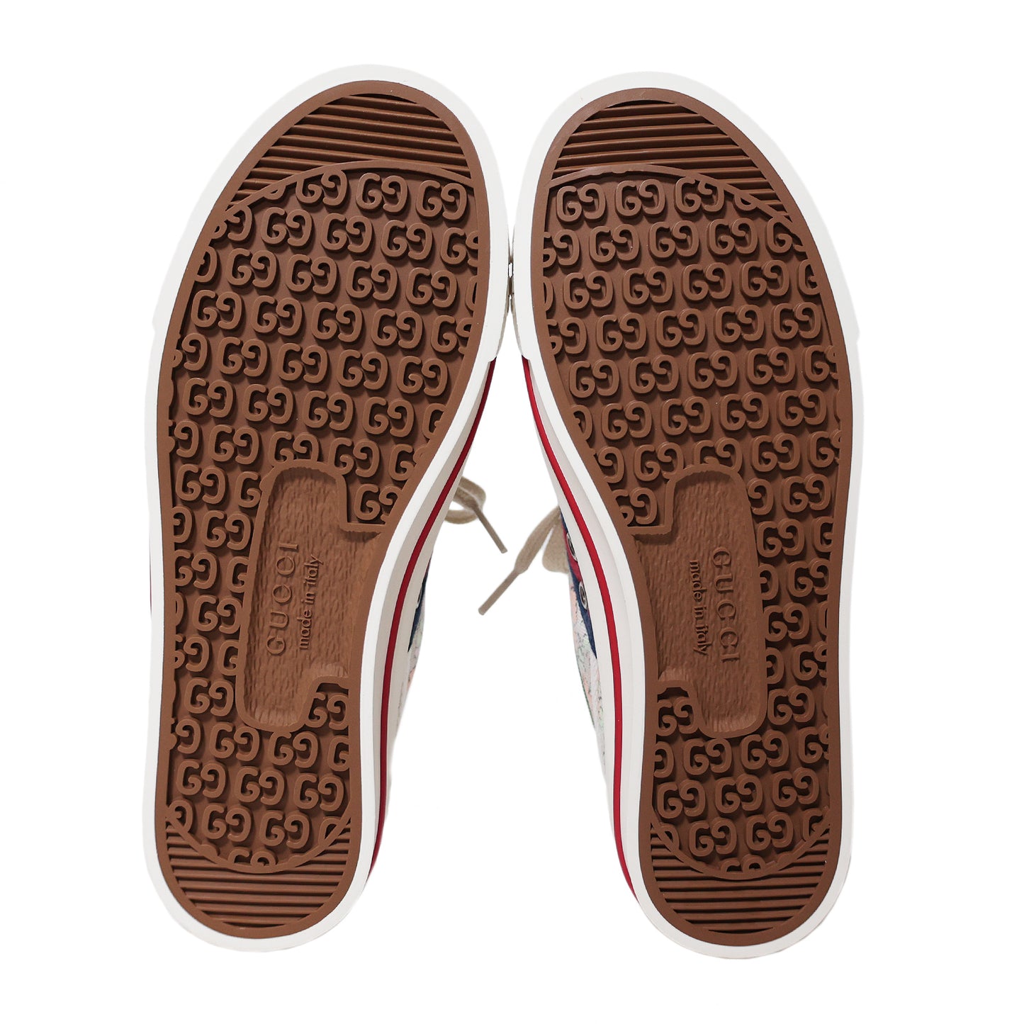 美品 GUCCI グッチ テニス1977 LIBERTY リバティ 花柄 ローカット #36 23cm ホワイト レディース スニーカー