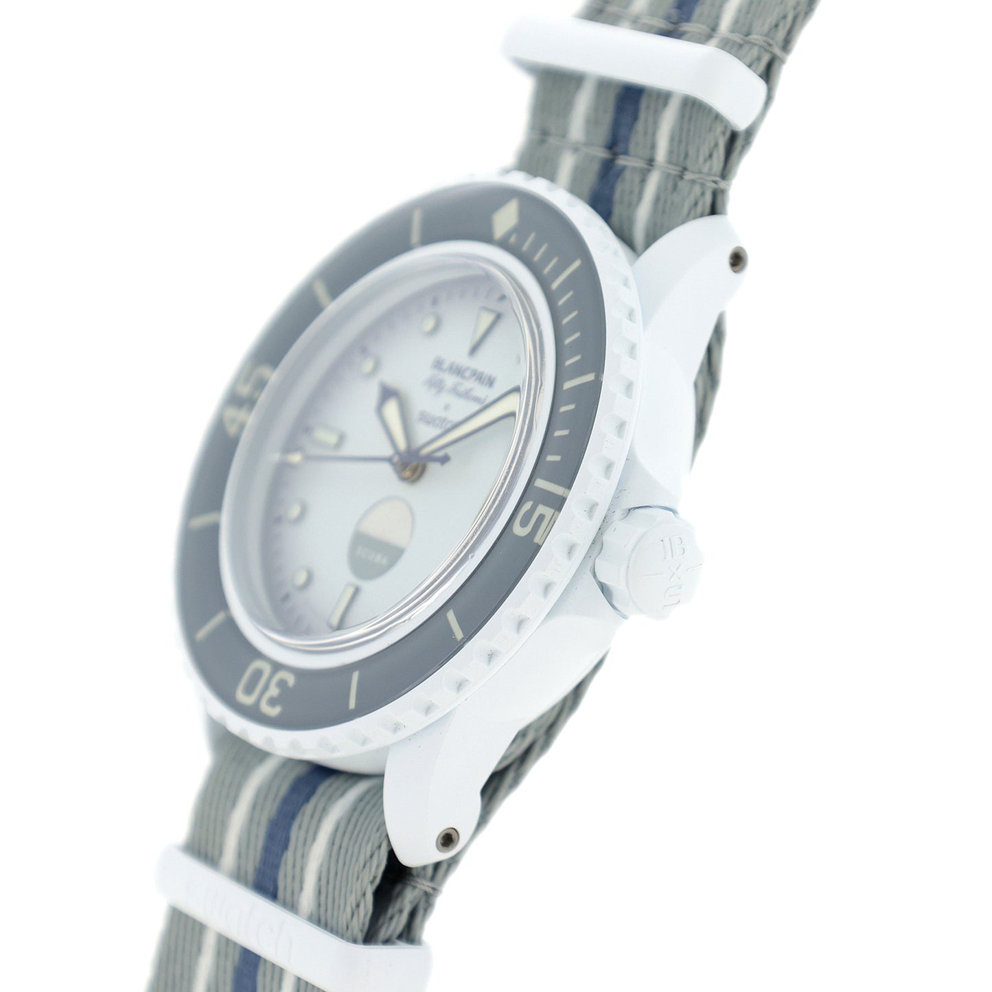 未使用 保管品 Swatch スウォッチ ブランパン×スウォッチ スキューバ フィフティ ファゾムス SO35S100 メンズ 腕時計