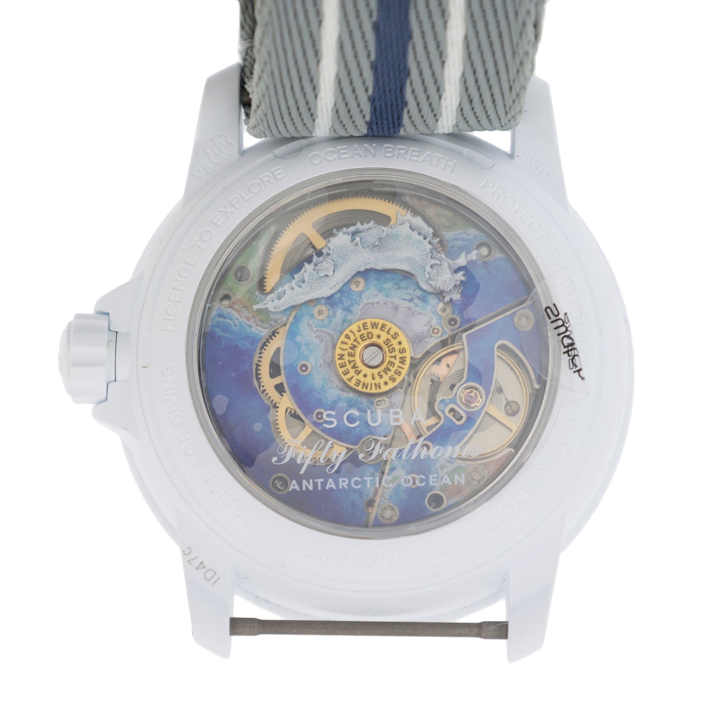 未使用 保管品 Swatch スウォッチ ブランパン×スウォッチ スキューバ フィフティ ファゾムス SO35S100 メンズ 腕時計