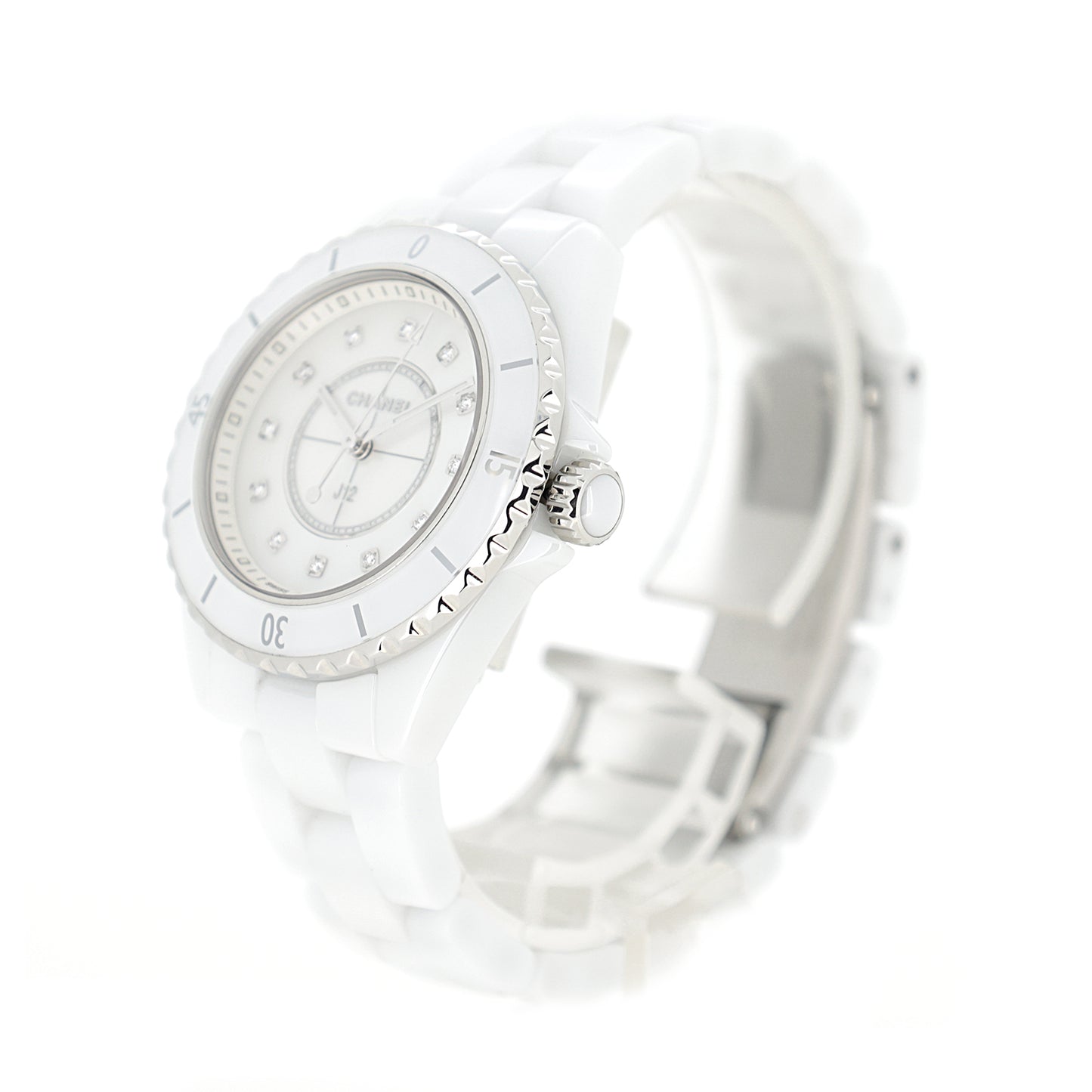 CHANEL シャネル J12 33mm 12PD ホワイトシェル H5704 レディース 腕時計