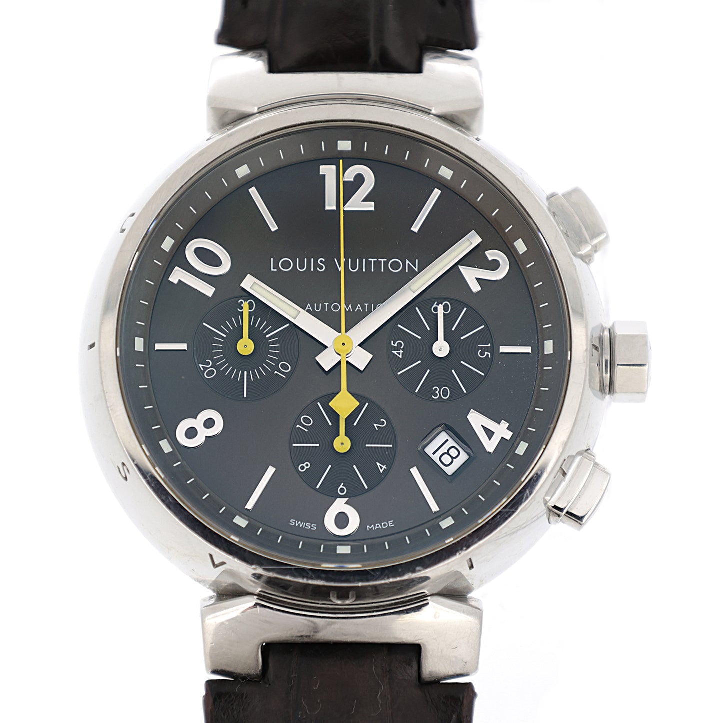 LOUIS VUITTON ルイ・ヴィトン タンブール クロノ Q1121 メンズ 腕時計
LV