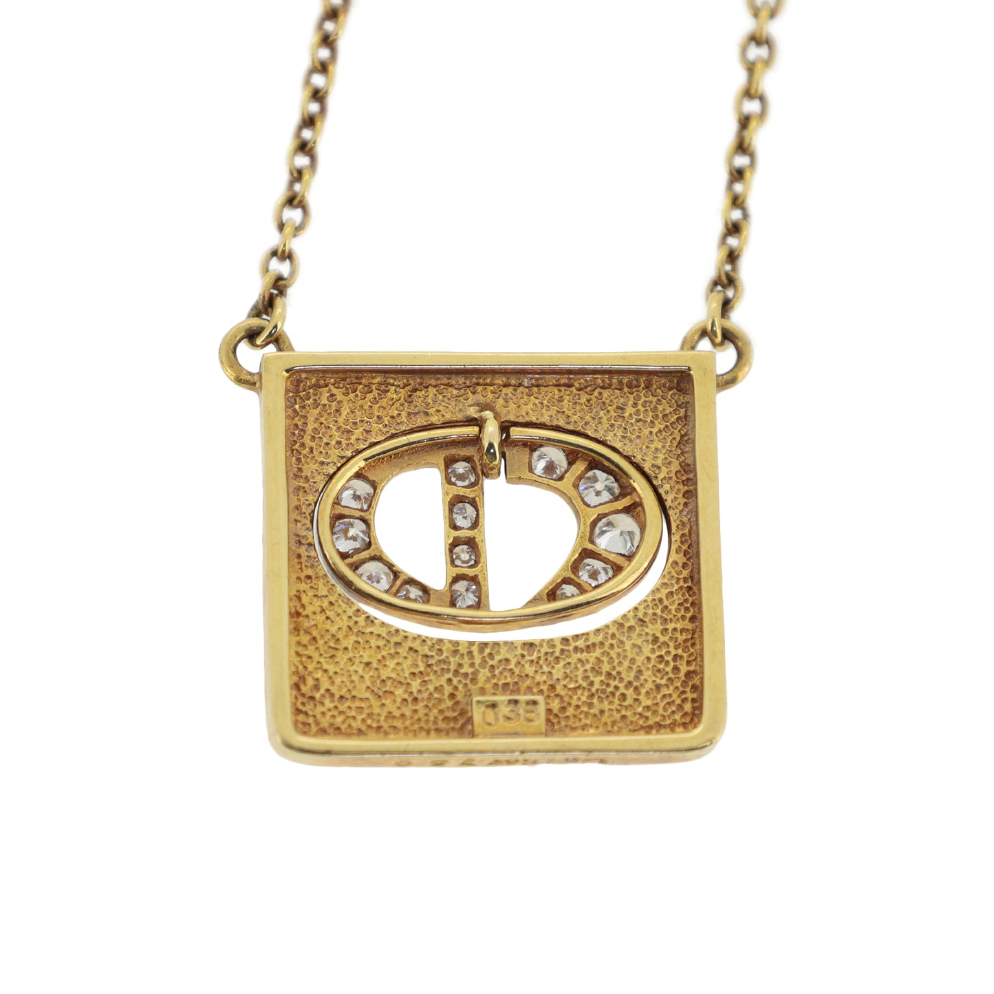 DIOR ディオール CDロゴ K18YG ダイヤモンド 0.38ct ゴールド レディース ネックレス