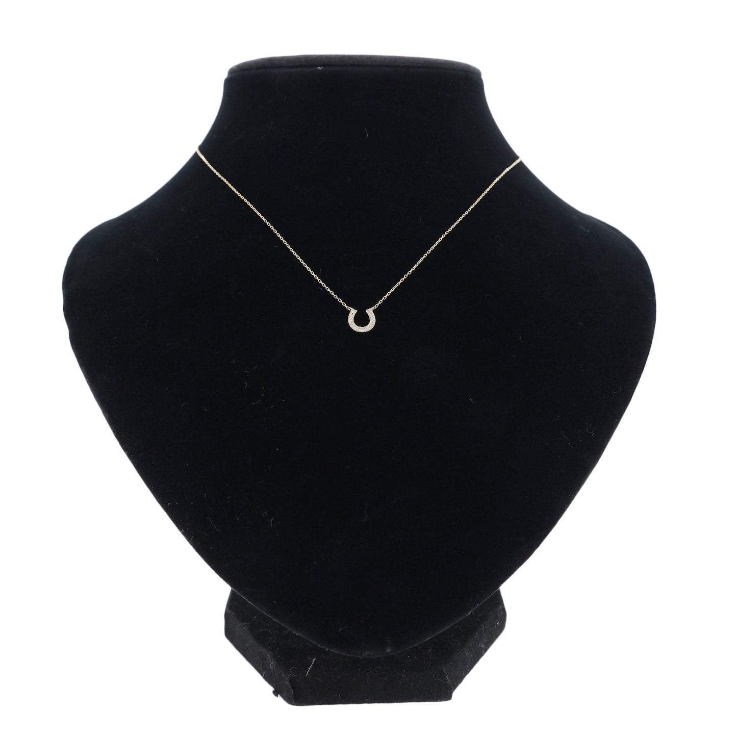 K18YG 馬蹄 ホースシュー ダイヤモンド ゴールド レディース ネックレス