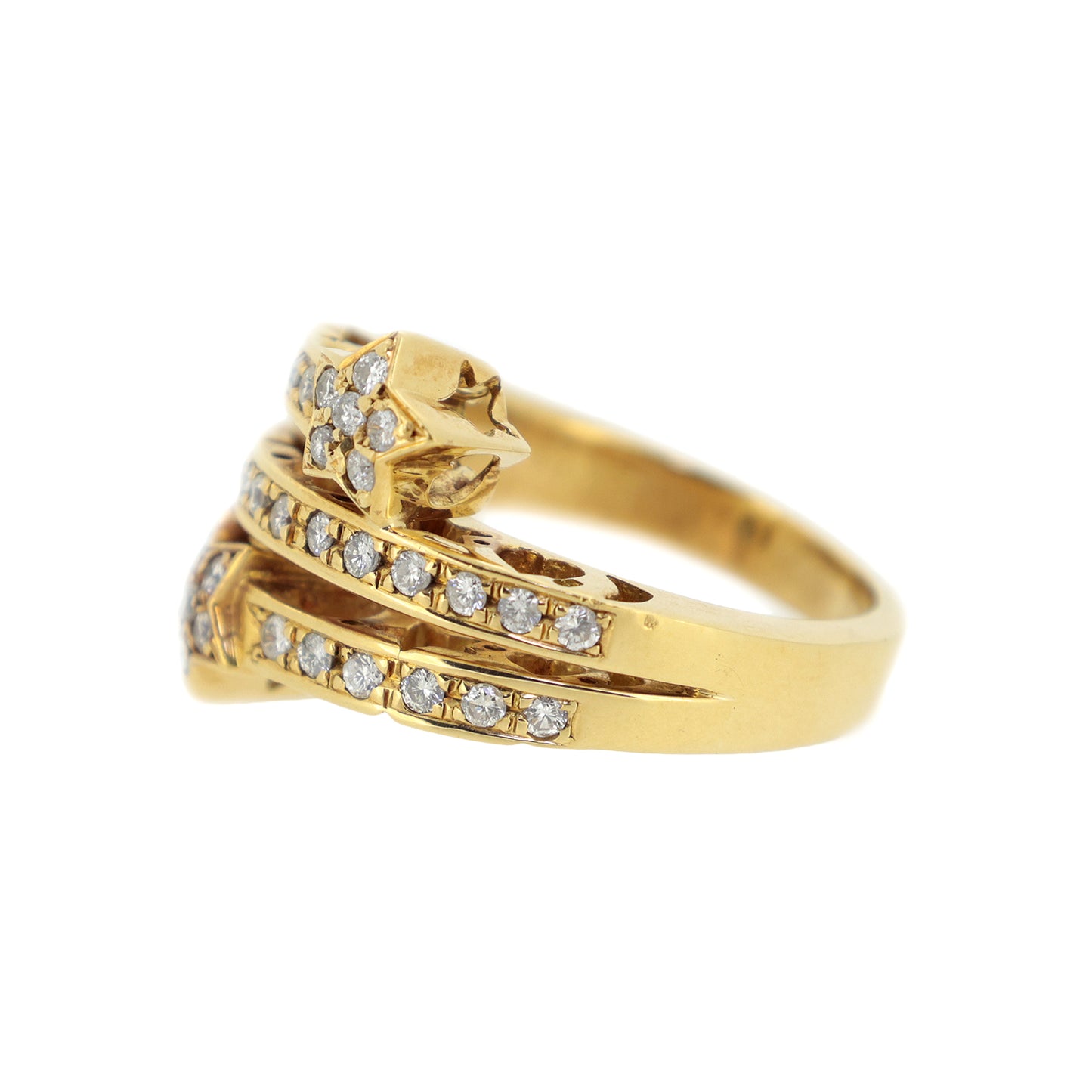 K18YG スター ダイヤモンド 0.57ct 11号 ゴールド レディース リング 指輪