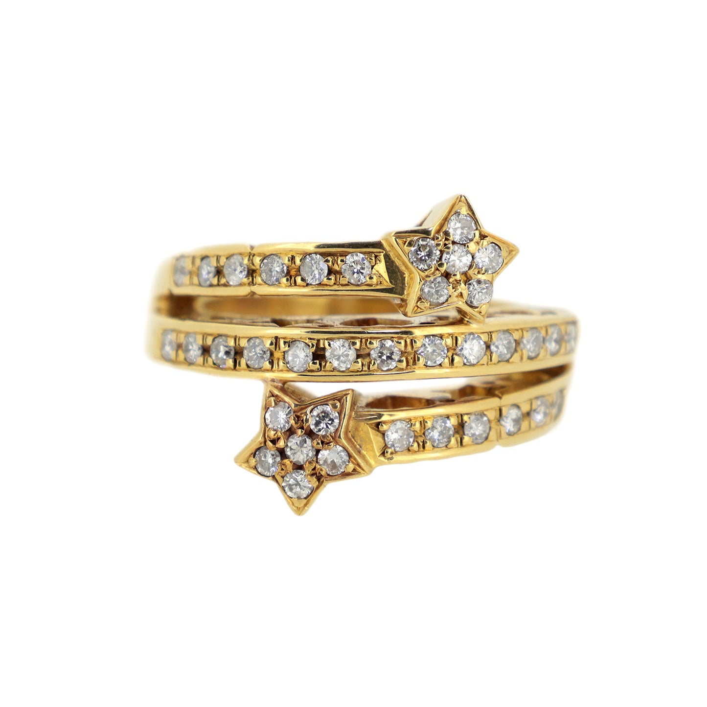 K18YG スター ダイヤモンド 0.57ct 11号 ゴールド レディース リング 指輪