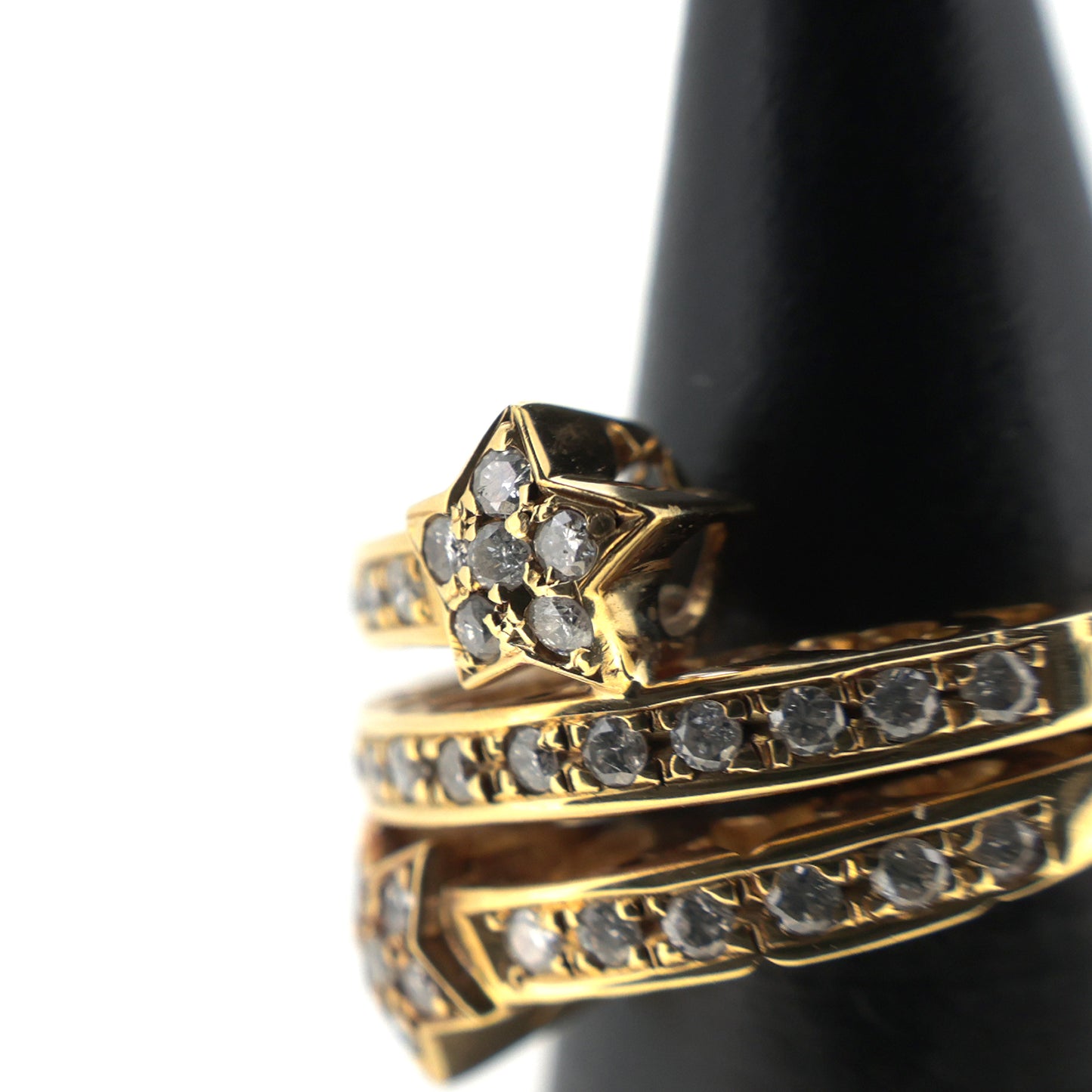 K18YG スター ダイヤモンド 0.57ct 11号 ゴールド レディース リング 指輪