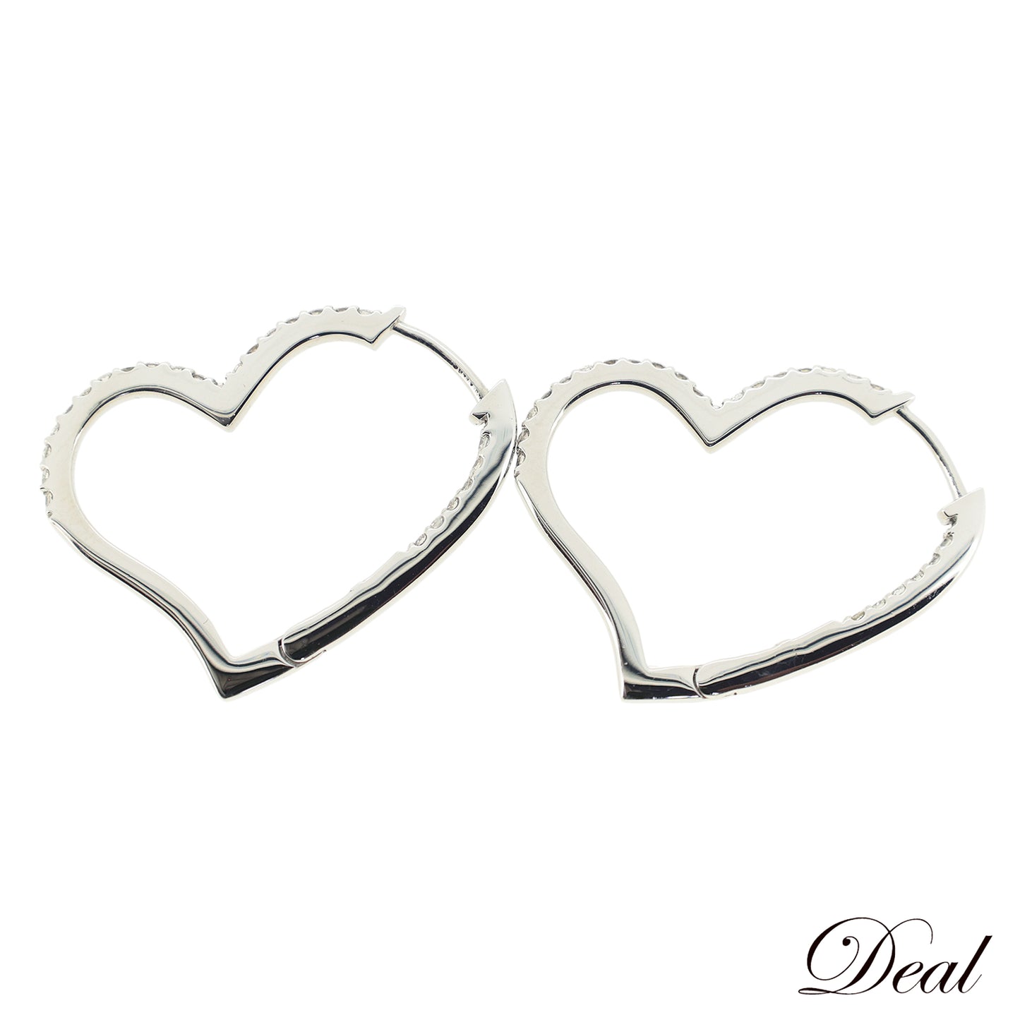 オープンハート Pt950 ダイヤモンド 0.4ct シルバー レディース ピアス