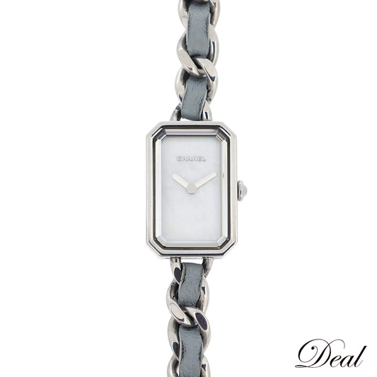 1000本限定 CHANEL シャネル プルミエール ロック シェル H4327 3重ブレス パステルブルー レディース 腕時計