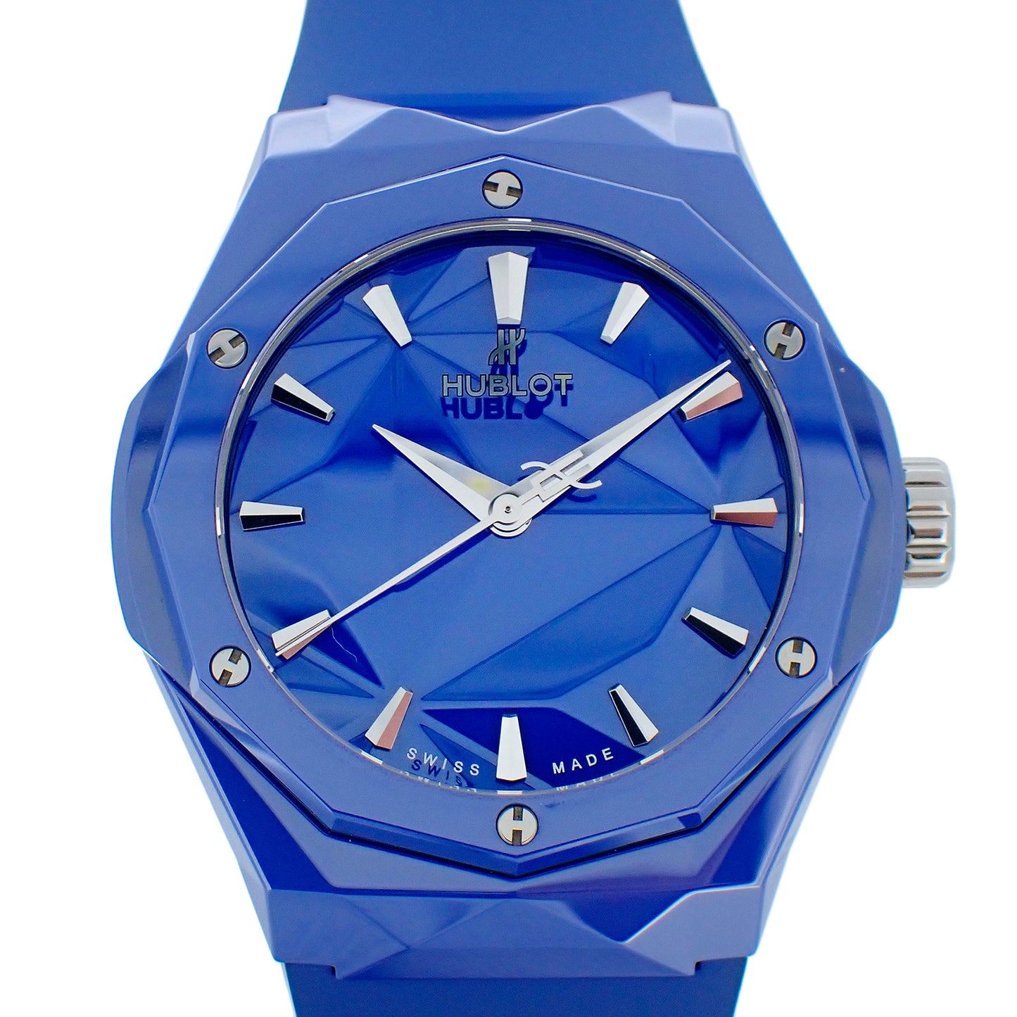 未使用 保管品 HUBLOT ウブロ クラシックフュージョン オーリンスキー ブルーセラミック 550.ES.5100.RX.ORL21 メンズ 腕時計