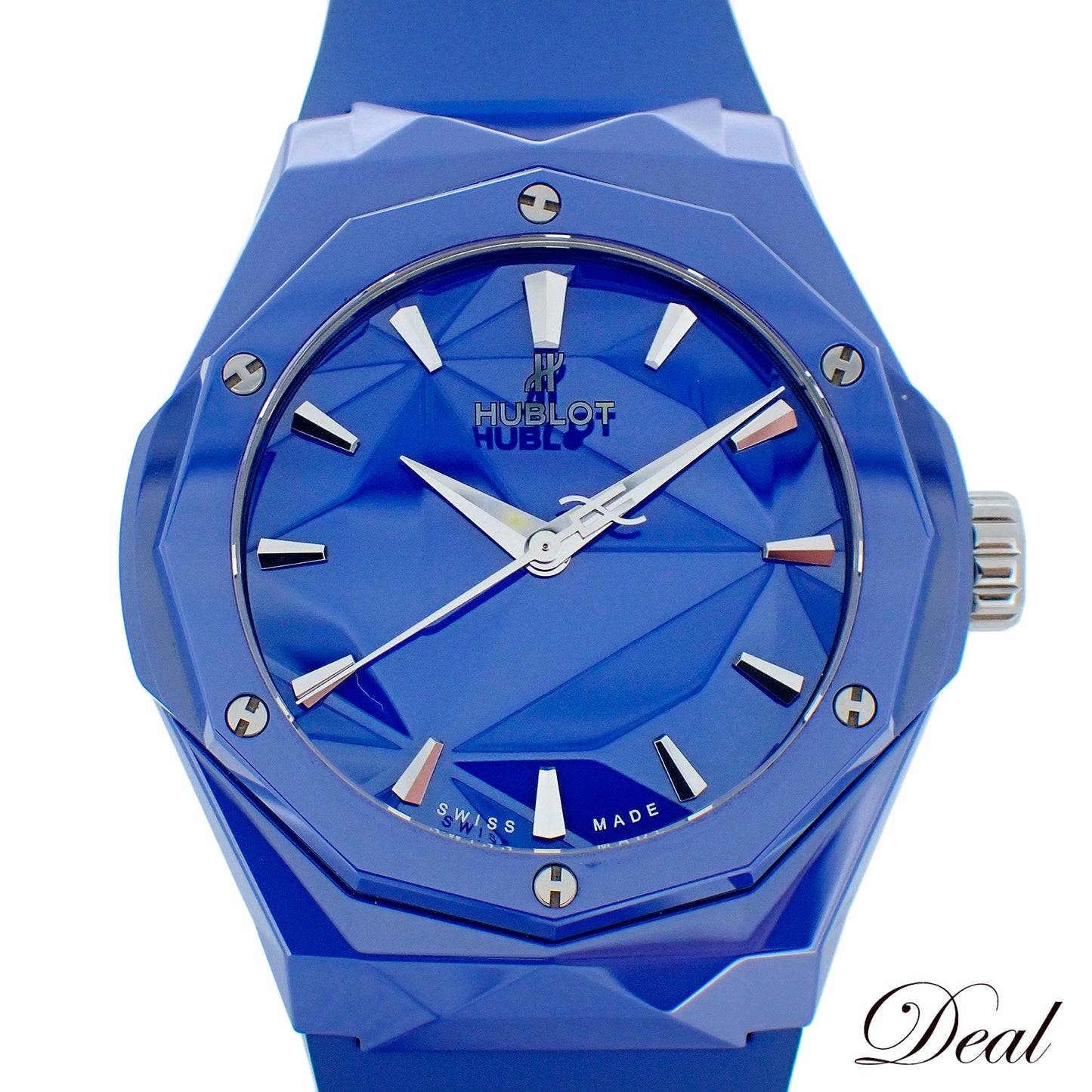 未使用 保管品 HUBLOT ウブロ クラシックフュージョン オーリンスキー ブルーセラミック 550.ES.5100.RX.ORL21 メンズ 腕時計