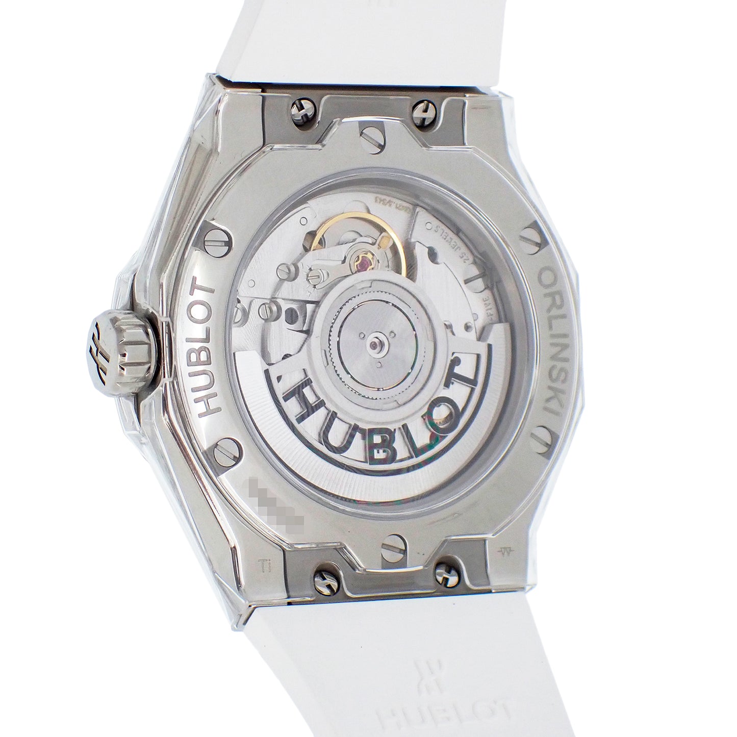 未使用 保管品 ベゼル ラグ ダイヤ HUBLOT ウブロ クラシックフュージョン オーリンスキー チタニウム ホワイトパヴェ 550.NS.2200.RW.1604.ORL20 メンズ 腕時計