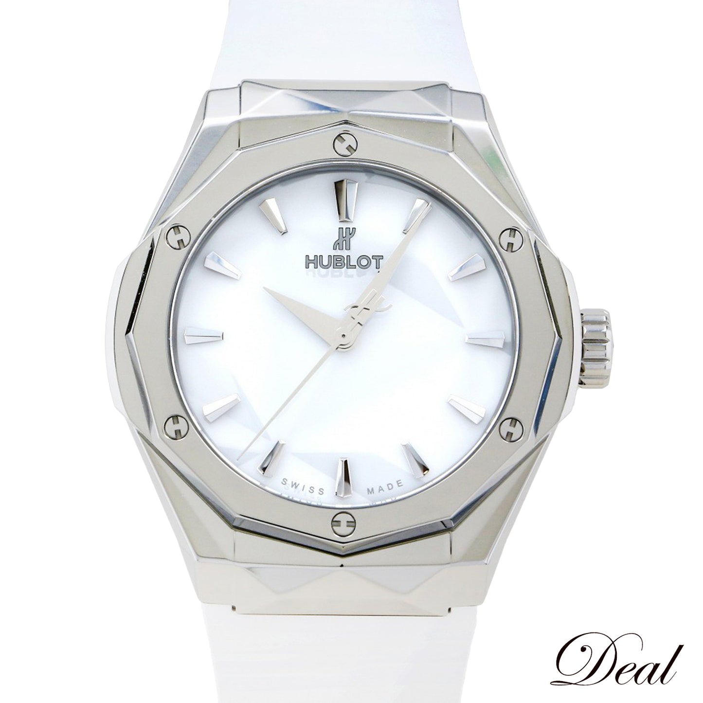 未使用 保管品 HUBLOT ウブロ クラシックフュージョン オーリンスキー チタニウム ホワイト 550.NS.2200.RW.ORL20 メンズ 腕時計