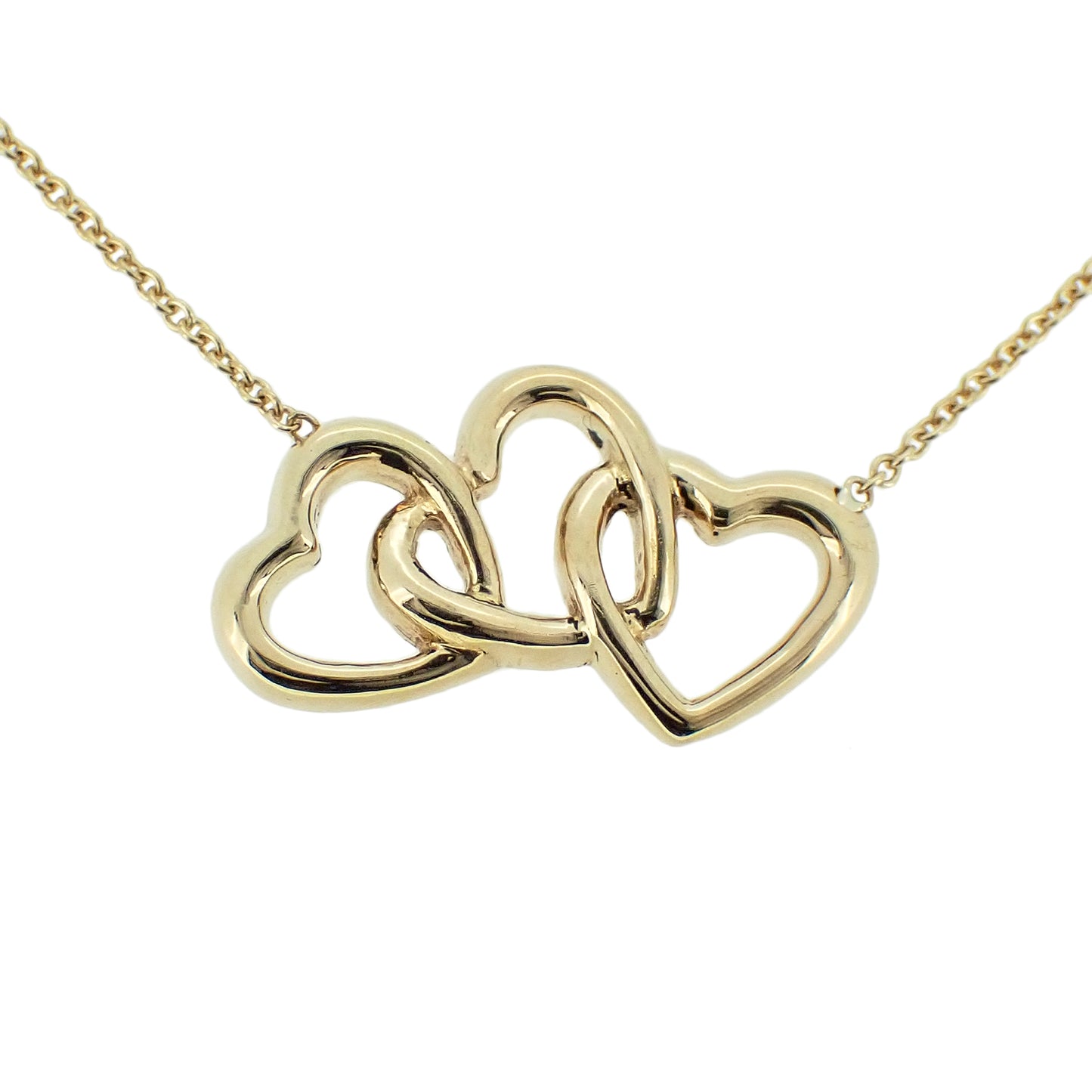 TIFFANY&Co. ティファニー トリプル オープンハート K18YG ゴールド レディース ネックレス