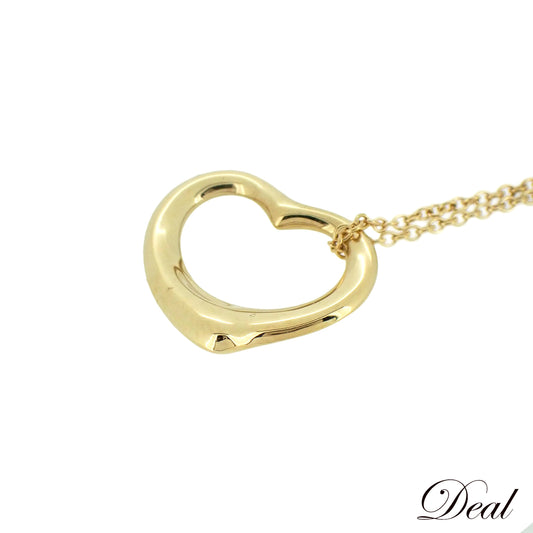 TIFFANY&Co. ティファニー オープンハート K18YG ゴールド レディース ネックレス