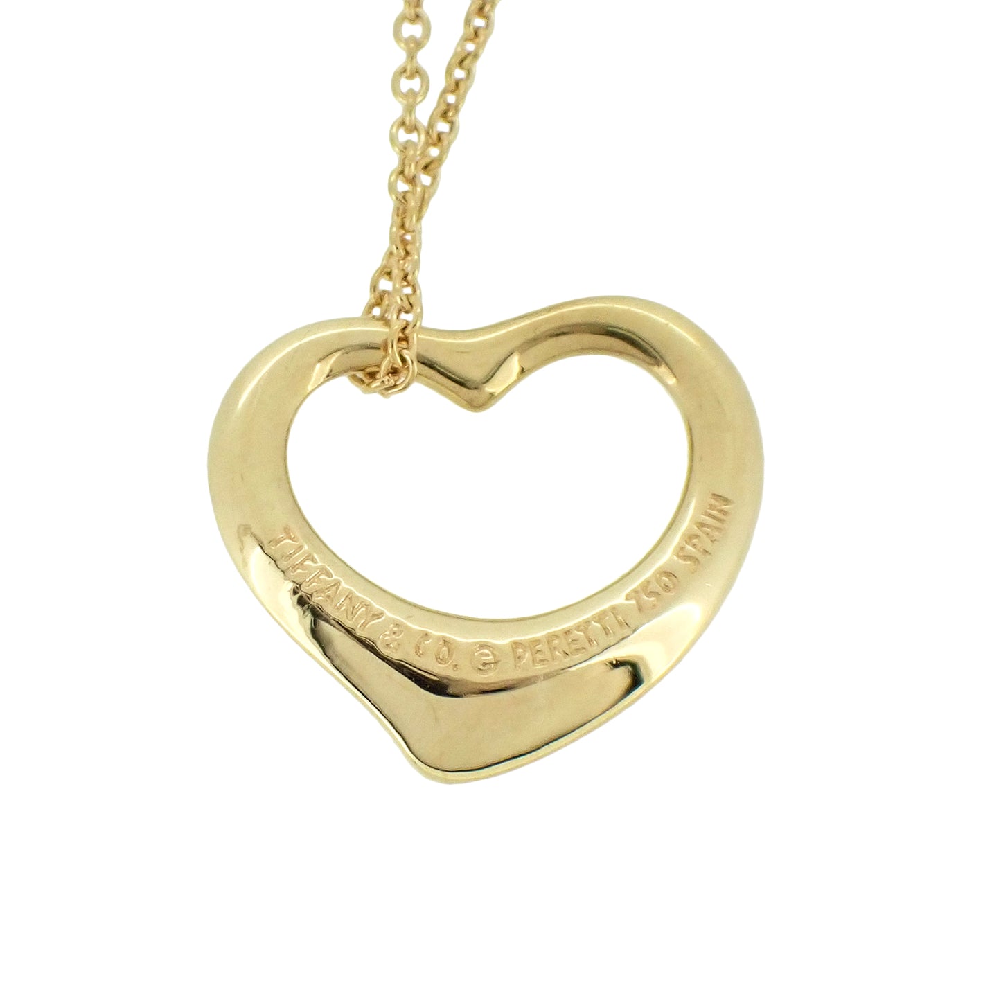 TIFFANY&Co. ティファニー オープンハート K18YG ゴールド レディース ネックレス