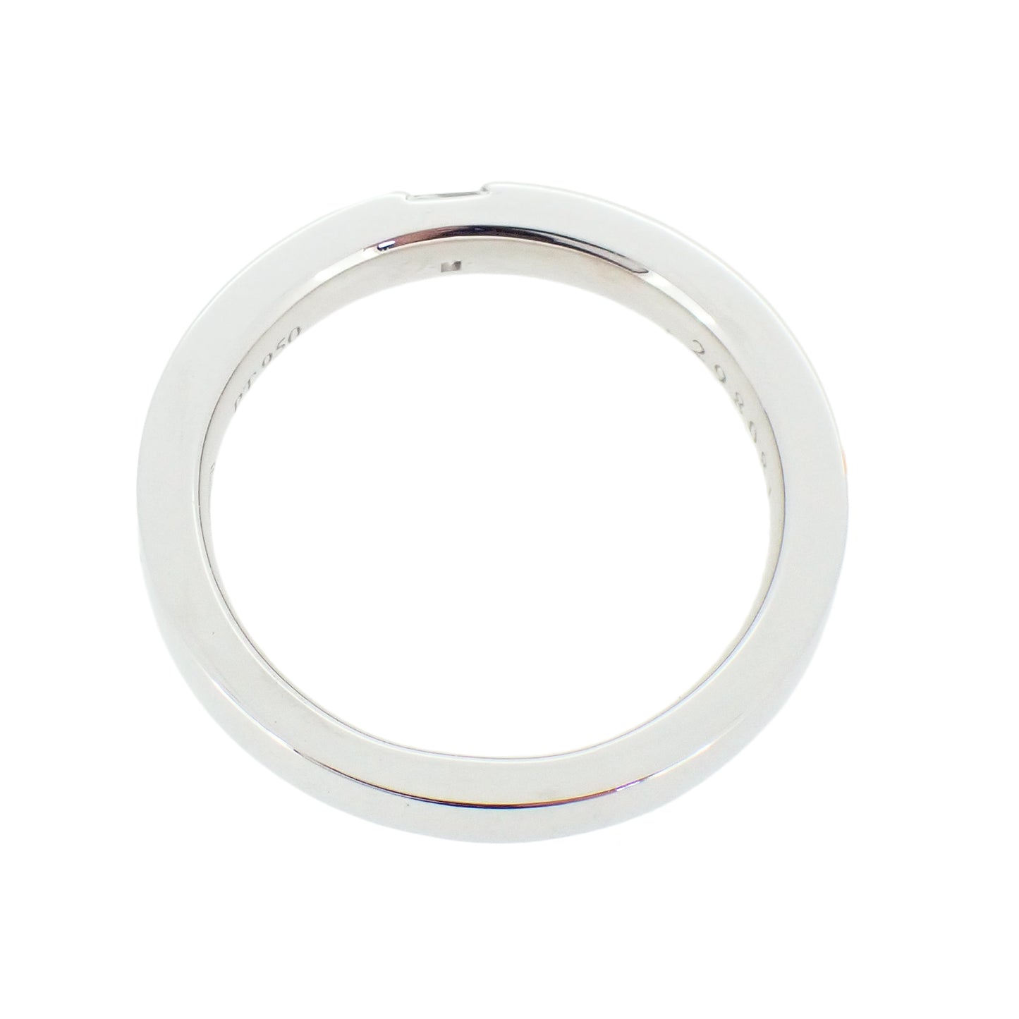 Harry Winston ハリーウィンストン プリンセスカット マリッジリング Pt950 1Pダイヤ 9号 シルバー レディース リング 指輪