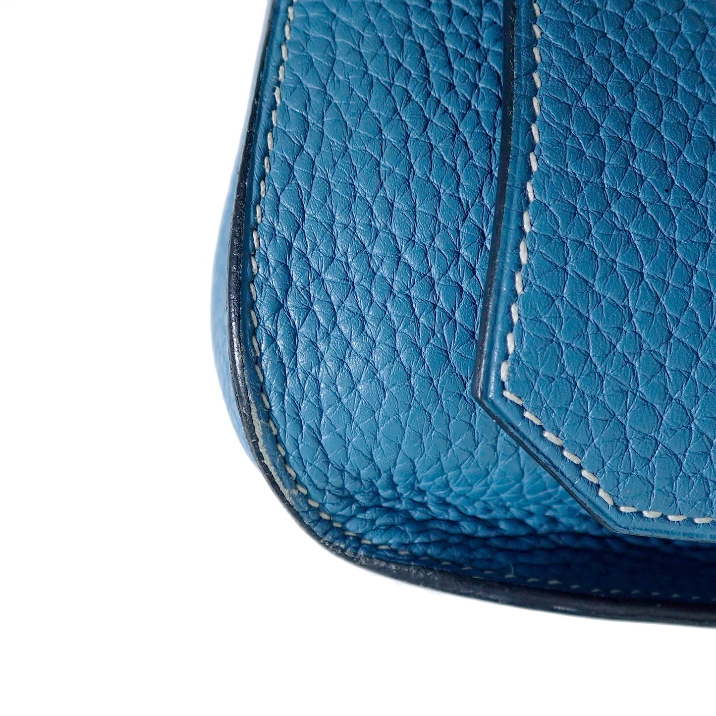 HERMES エルメス ジプシエール28 ブルージーン トリヨンクレマンス シルバー金具 R刻印 2014年 ブルー レディース ショルダーバッグ