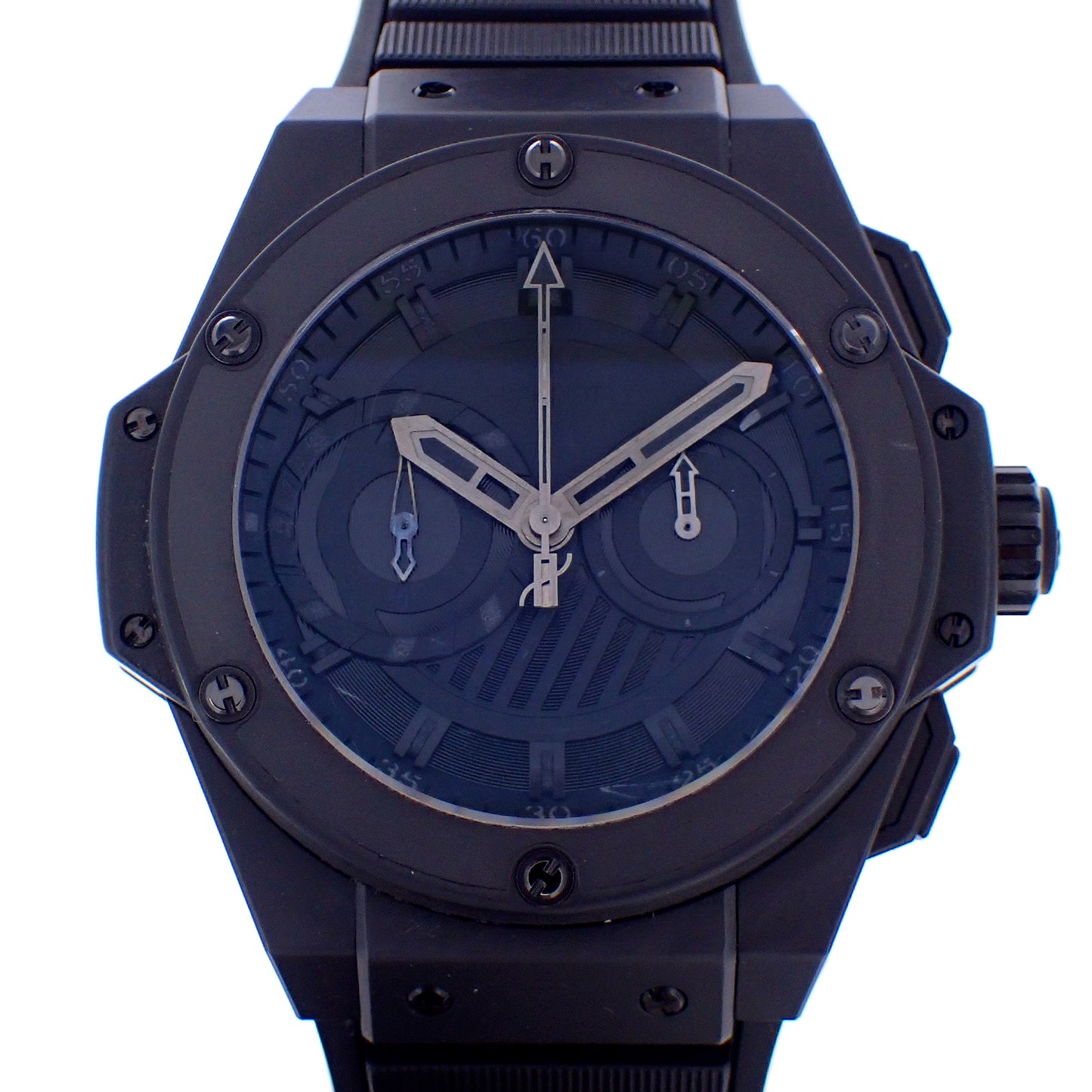 500本限定 HUBLOT ウブロ キングパワーフドロワイヤント オールブラック 715.CI.1110.RX メンズ 腕時計