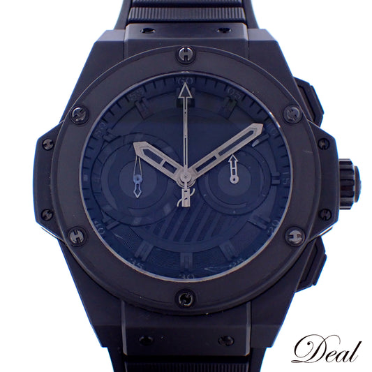 500本限定 HUBLOT ウブロ キングパワーフドロワイヤント オールブラック 715.CI.1110.RX メンズ 腕時計